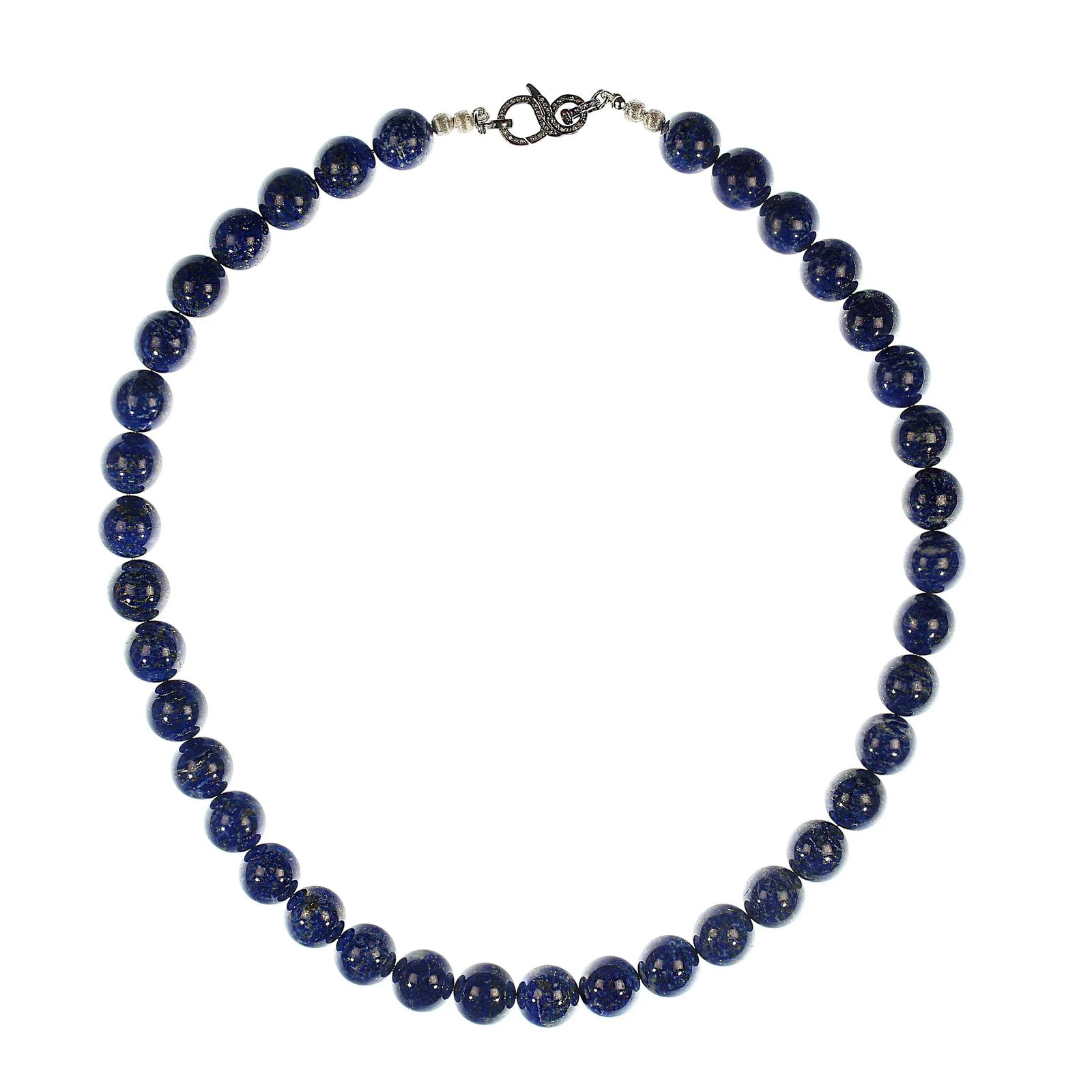 Ajd 23 Inch 14mm Round Smooth Lovely Lapis Lazuli Necklace - 6