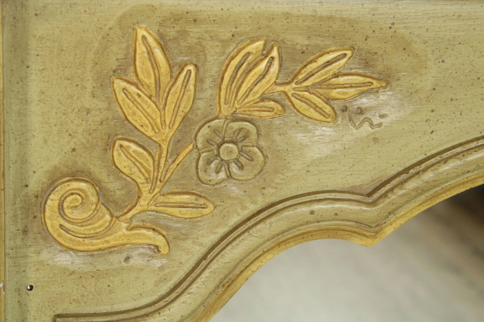 John Widdicomb Vintage French Louis XV Style Painted Wall Mirror - 12