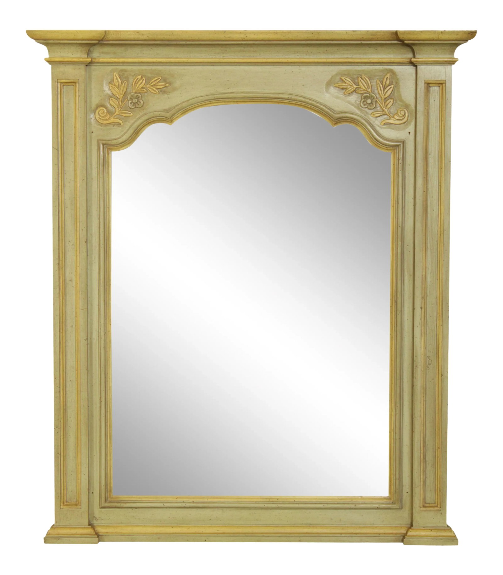 John Widdicomb Vintage French Louis XV Style Painted Wall Mirror (1 of 13)