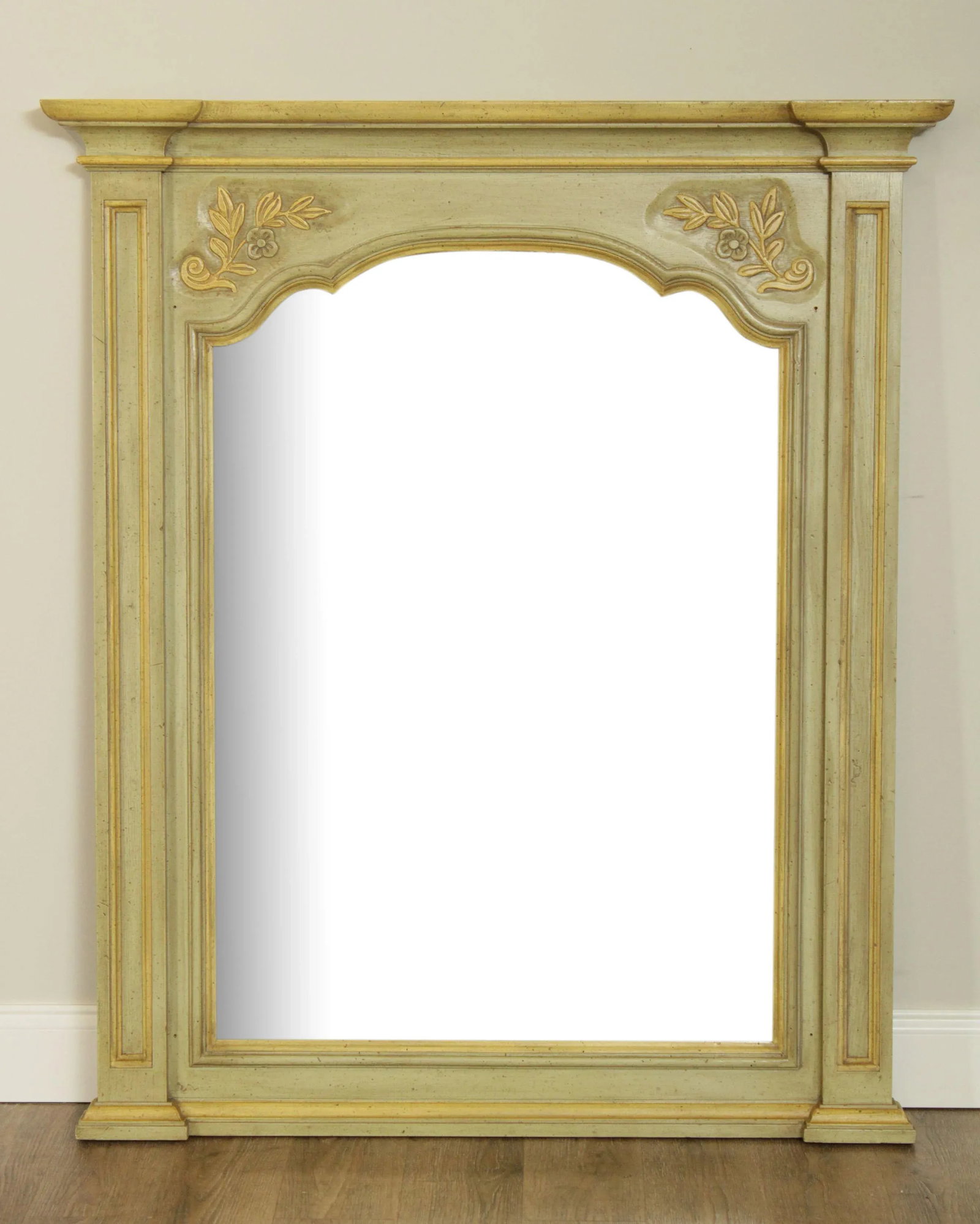 John Widdicomb Vintage French Louis XV Style Painted Wall Mirror - 3