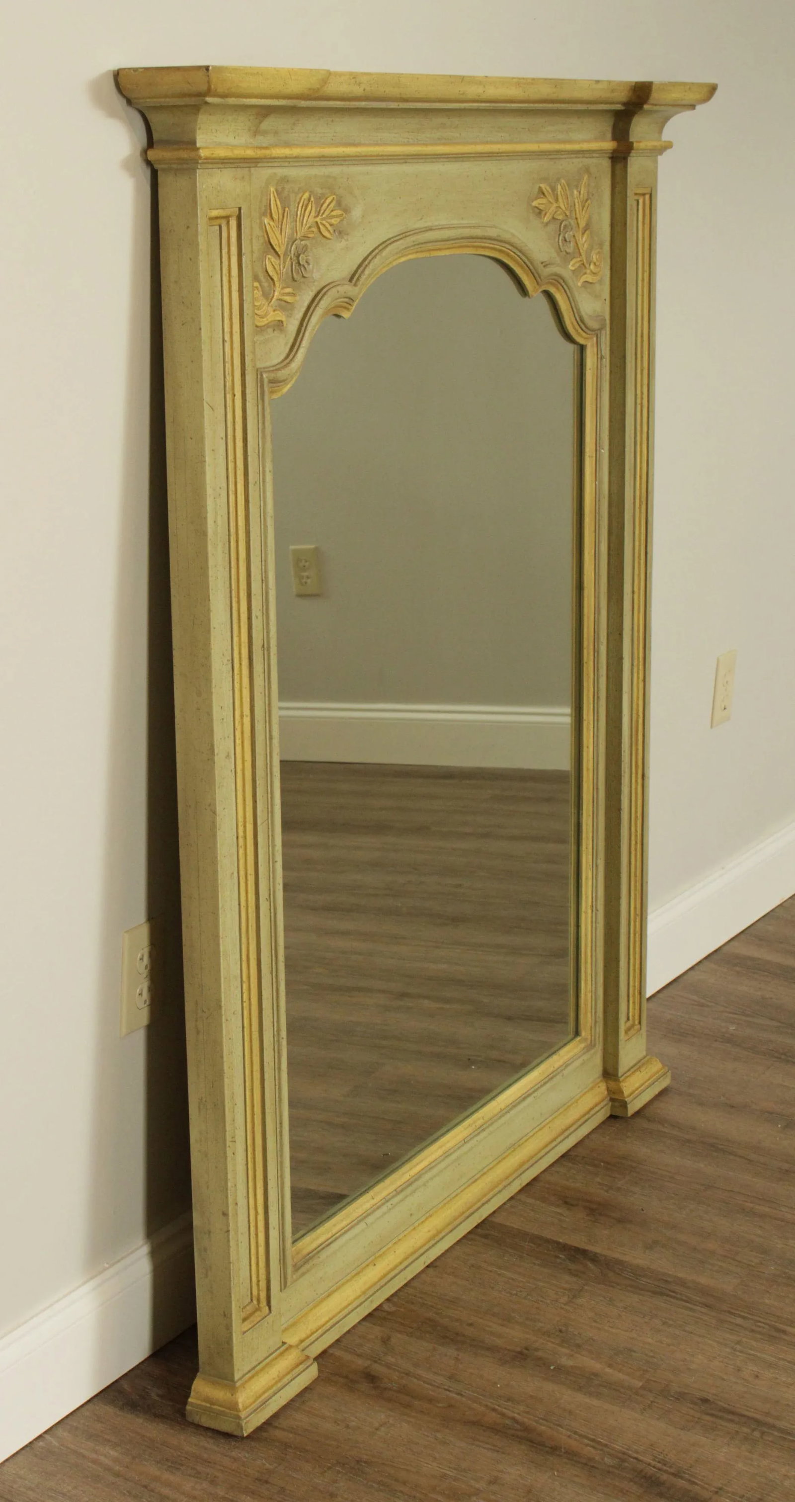 John Widdicomb Vintage French Louis XV Style Painted Wall Mirror - 4