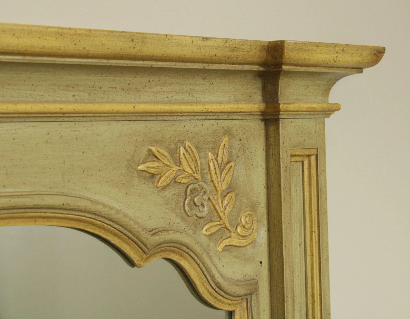 John Widdicomb Vintage French Louis XV Style Painted Wall Mirror - 6