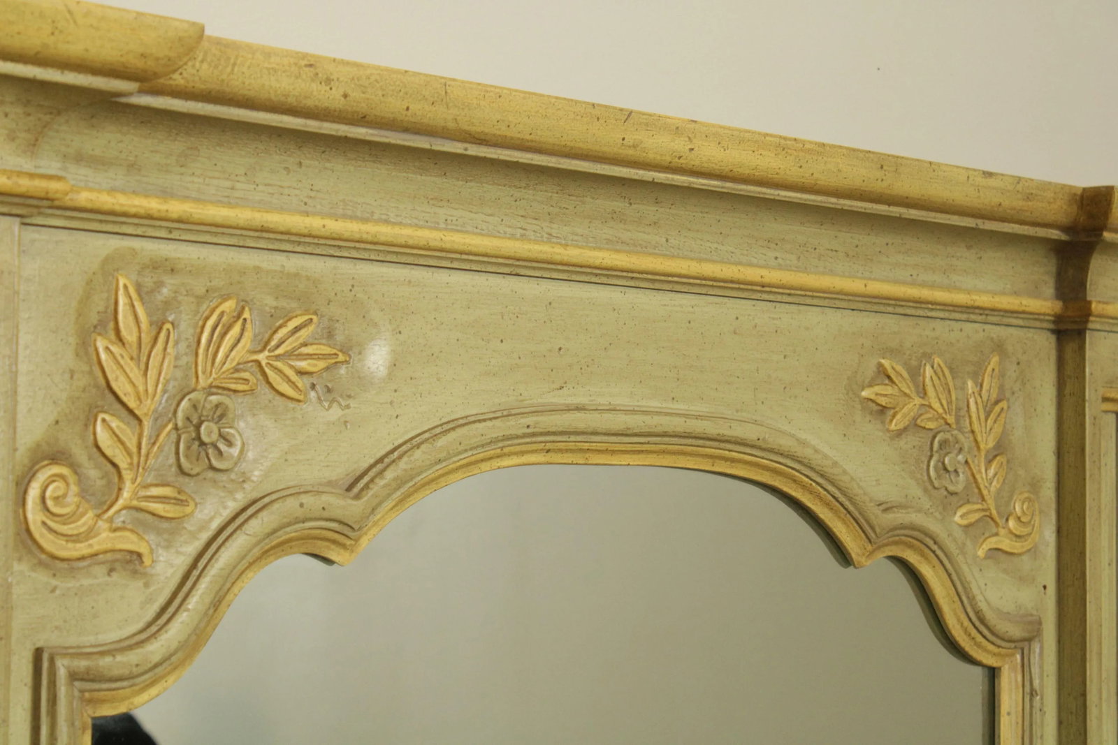 John Widdicomb Vintage French Louis XV Style Painted Wall Mirror - 7