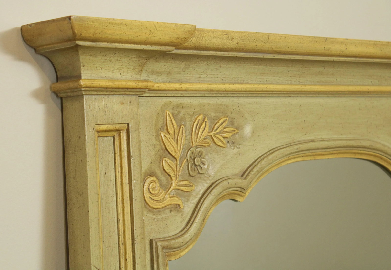John Widdicomb Vintage French Louis XV Style Painted Wall Mirror - 8