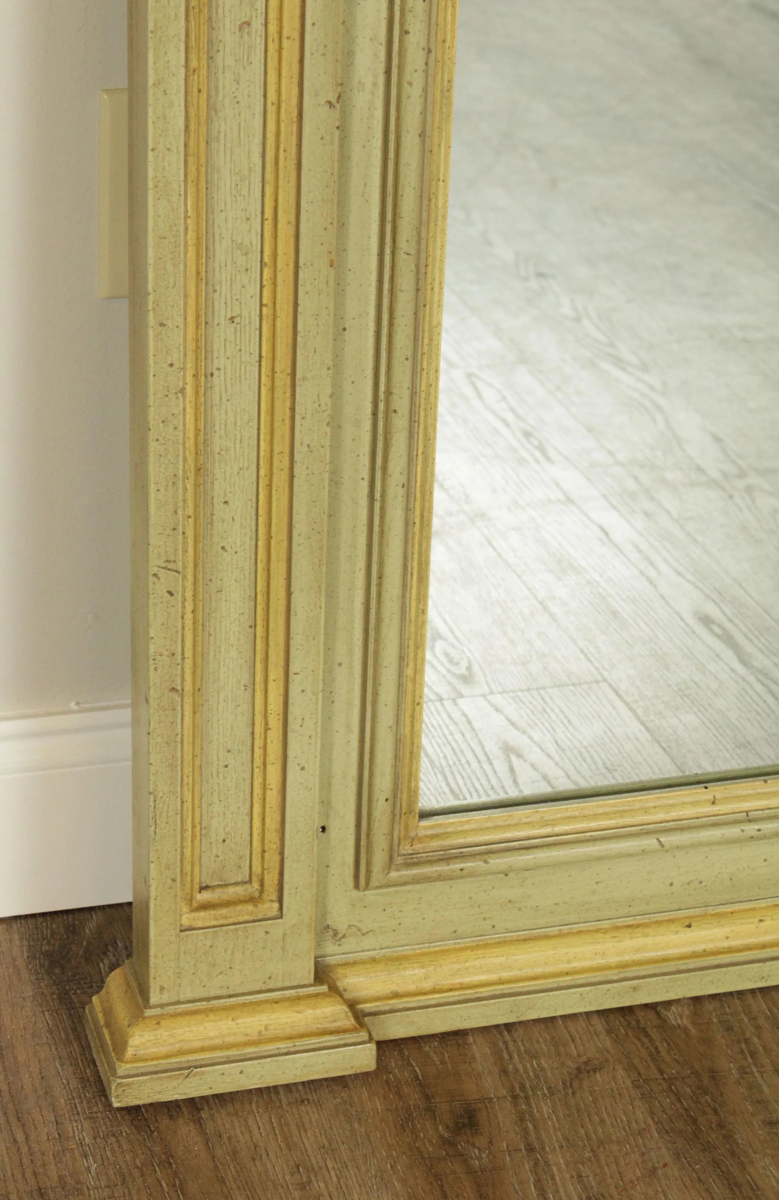 John Widdicomb Vintage French Louis XV Style Painted Wall Mirror - 9