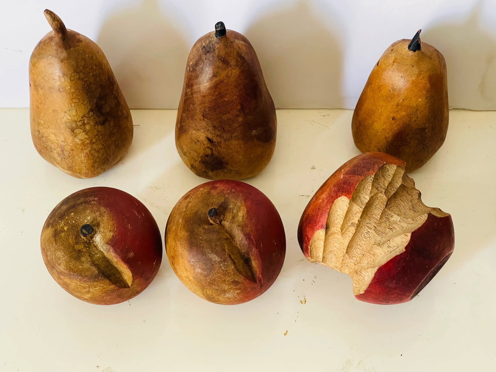 1960s Vintage Wood Cut and Papier Mache Folk Art Fruit and Vegetables - 2