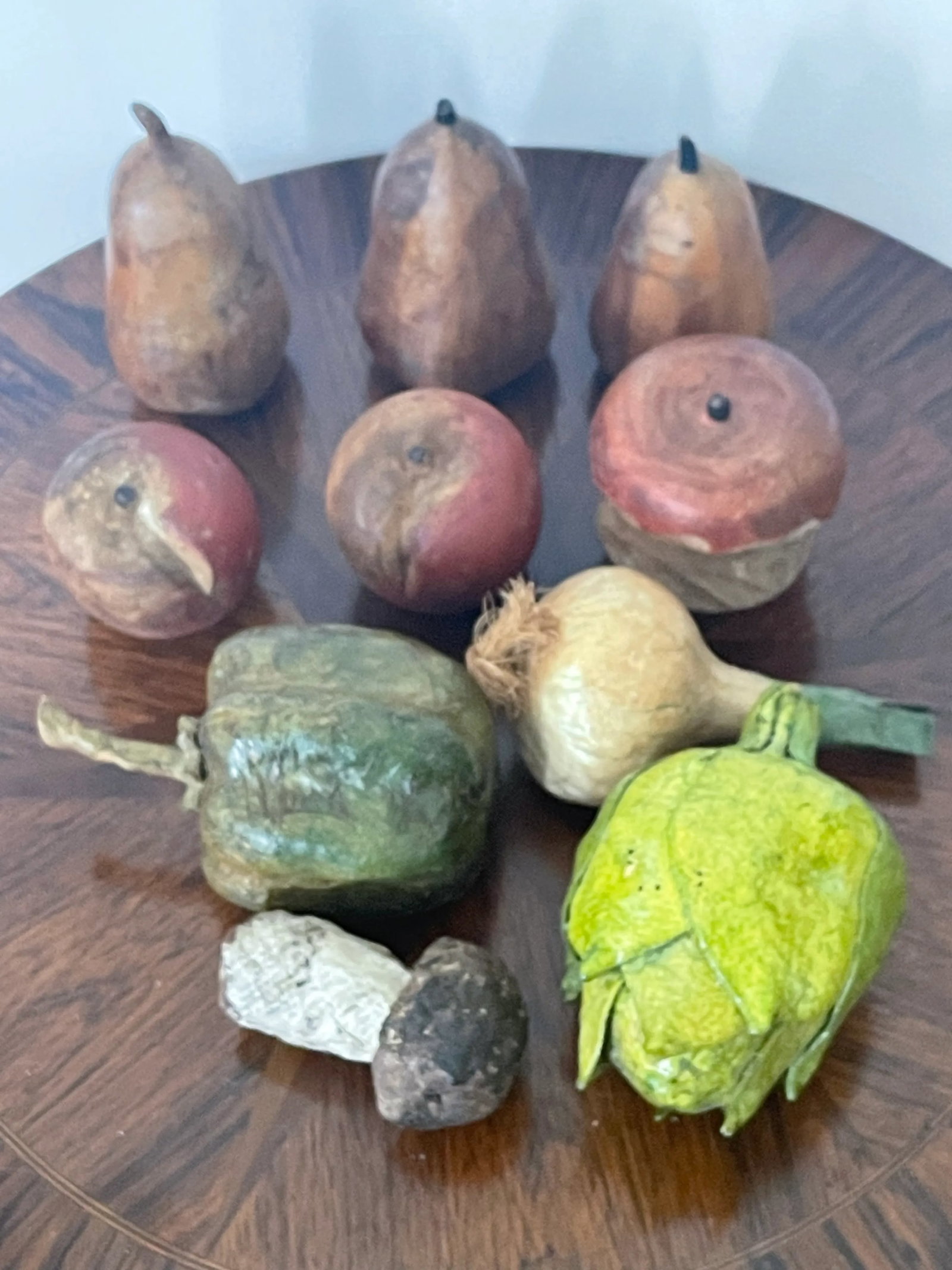 1960s Vintage Wood Cut and Papier Mache Folk Art Fruit and Vegetables - 3