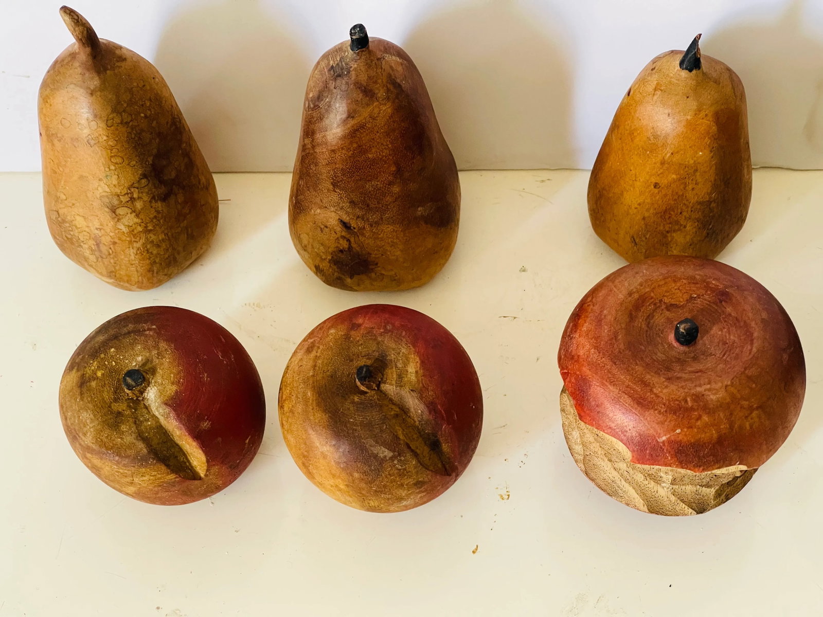1960s Vintage Wood Cut and Papier Mache Folk Art Fruit and Vegetables - 4