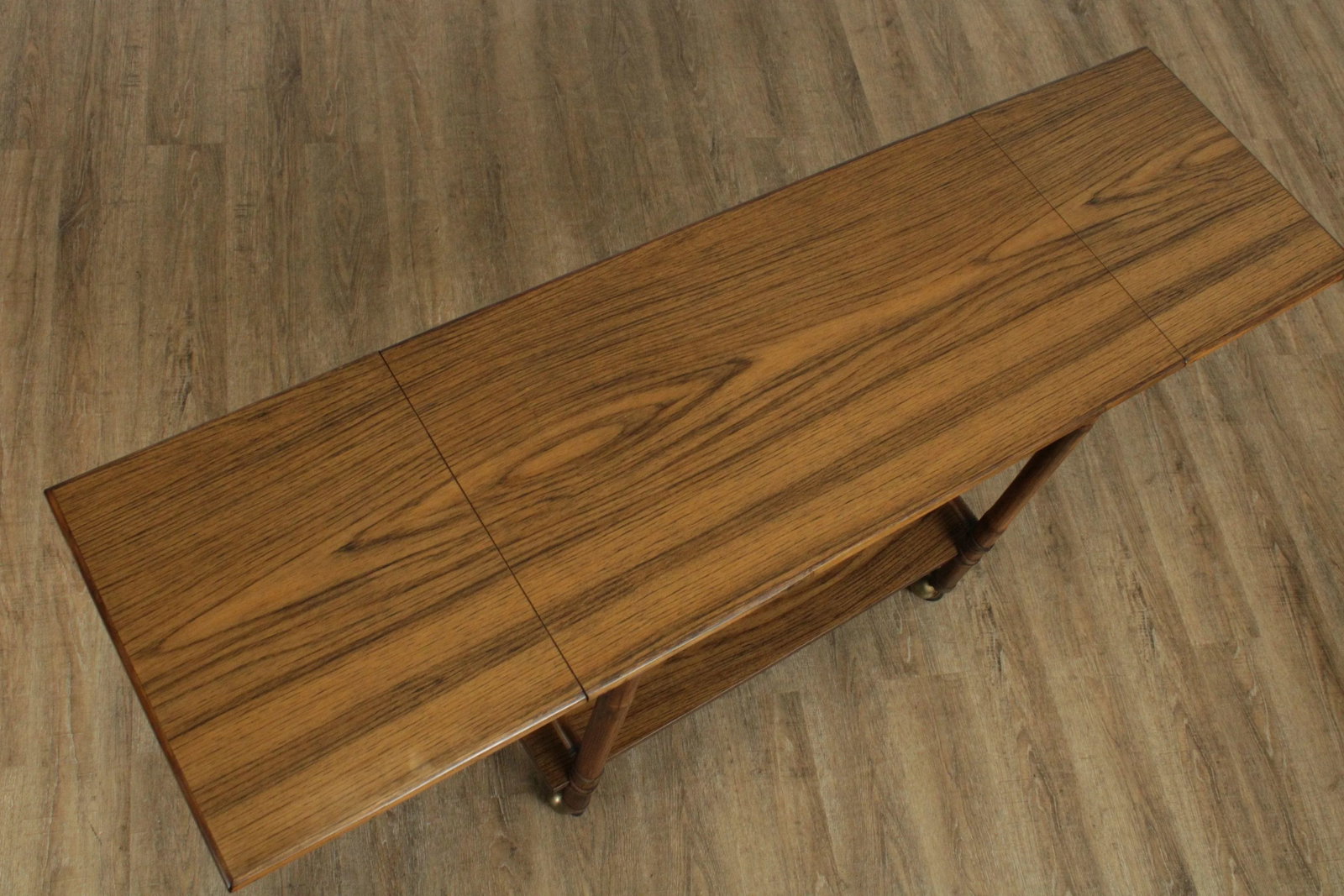 McGuire of Sanfrancisco Vintage Rattan Drop Leaf Bar Cart Server - 9