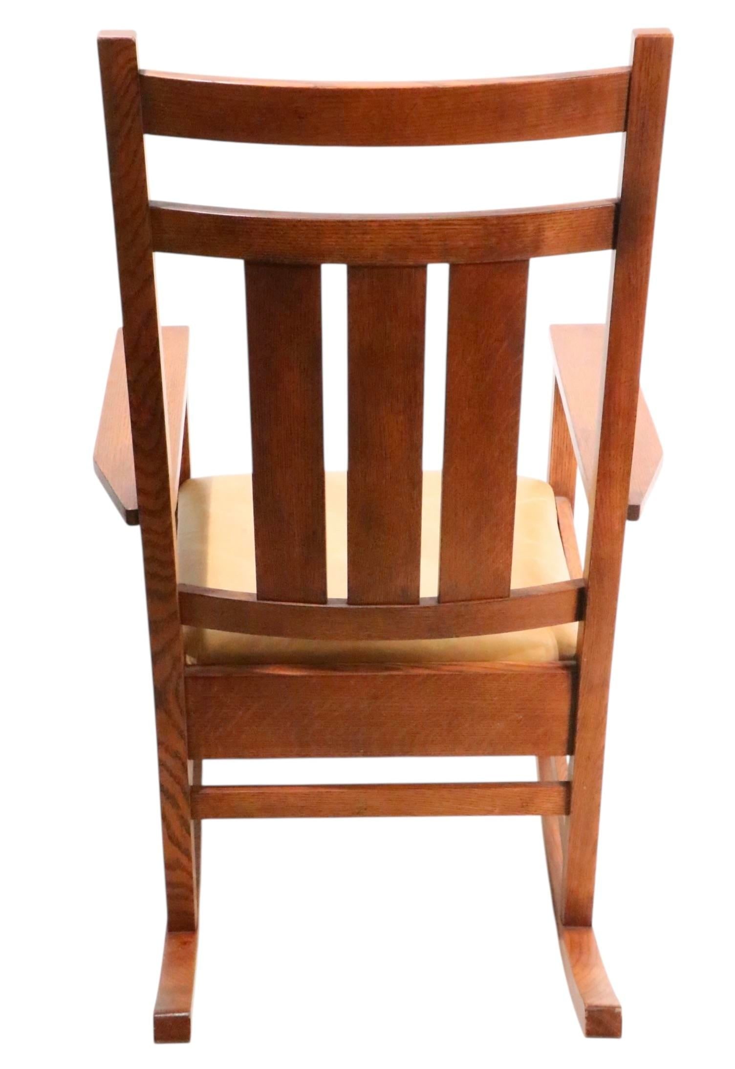 Contemporary Mission Arts and Crafts Harvey Ellis Stickley Rocking Chair - 4