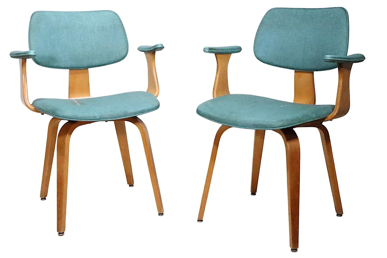 Pr. Mid Century Bentwood Chairs by Joe Atkinson for Thonet - 11