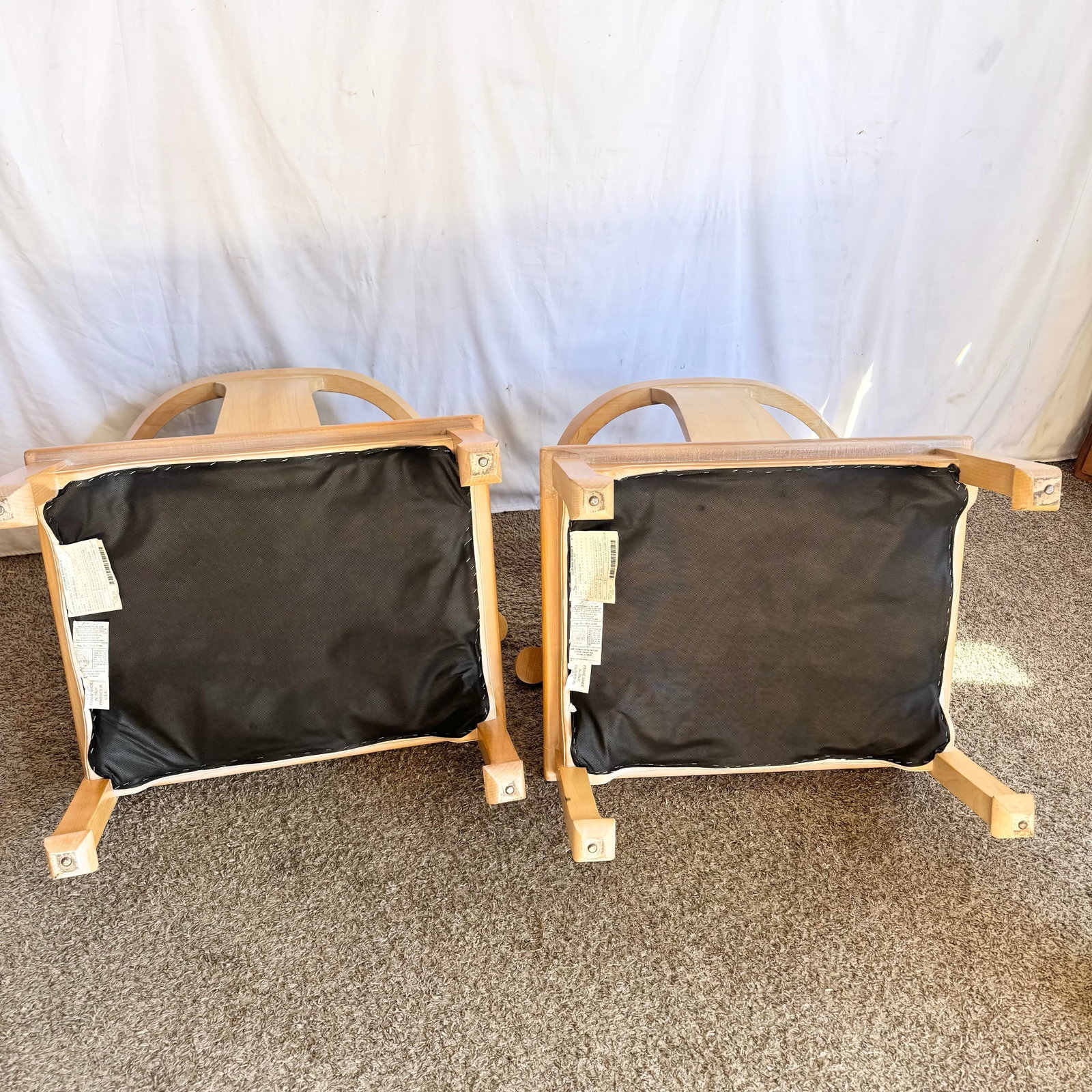 Ming Style Wooden Horseshoe Chairs by Harris Marcus Furniture - A Pair - 5
