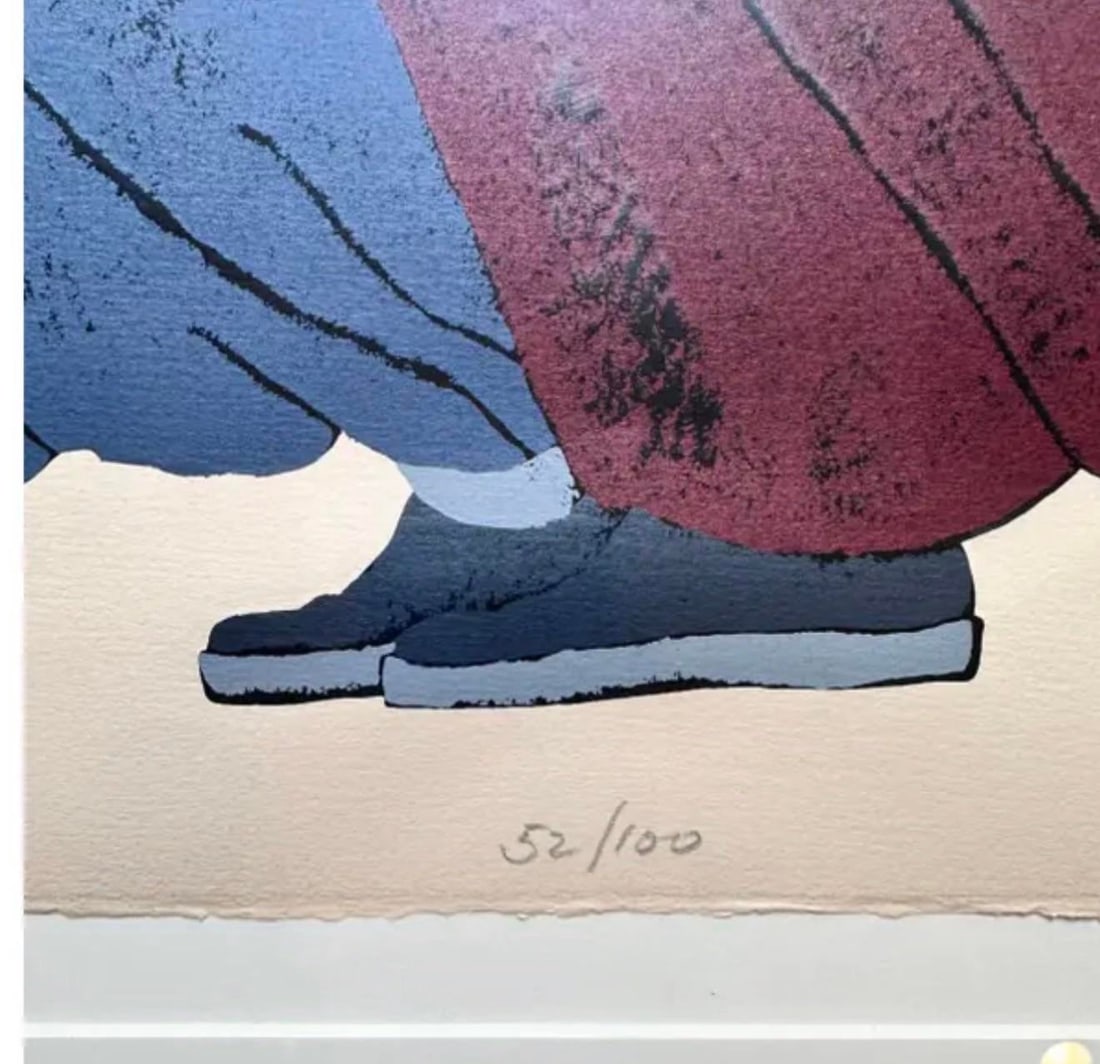 Louis De Mayo "Conversation" 1981 Hand Signed Fine Art Serigraph Limited Edition - 2