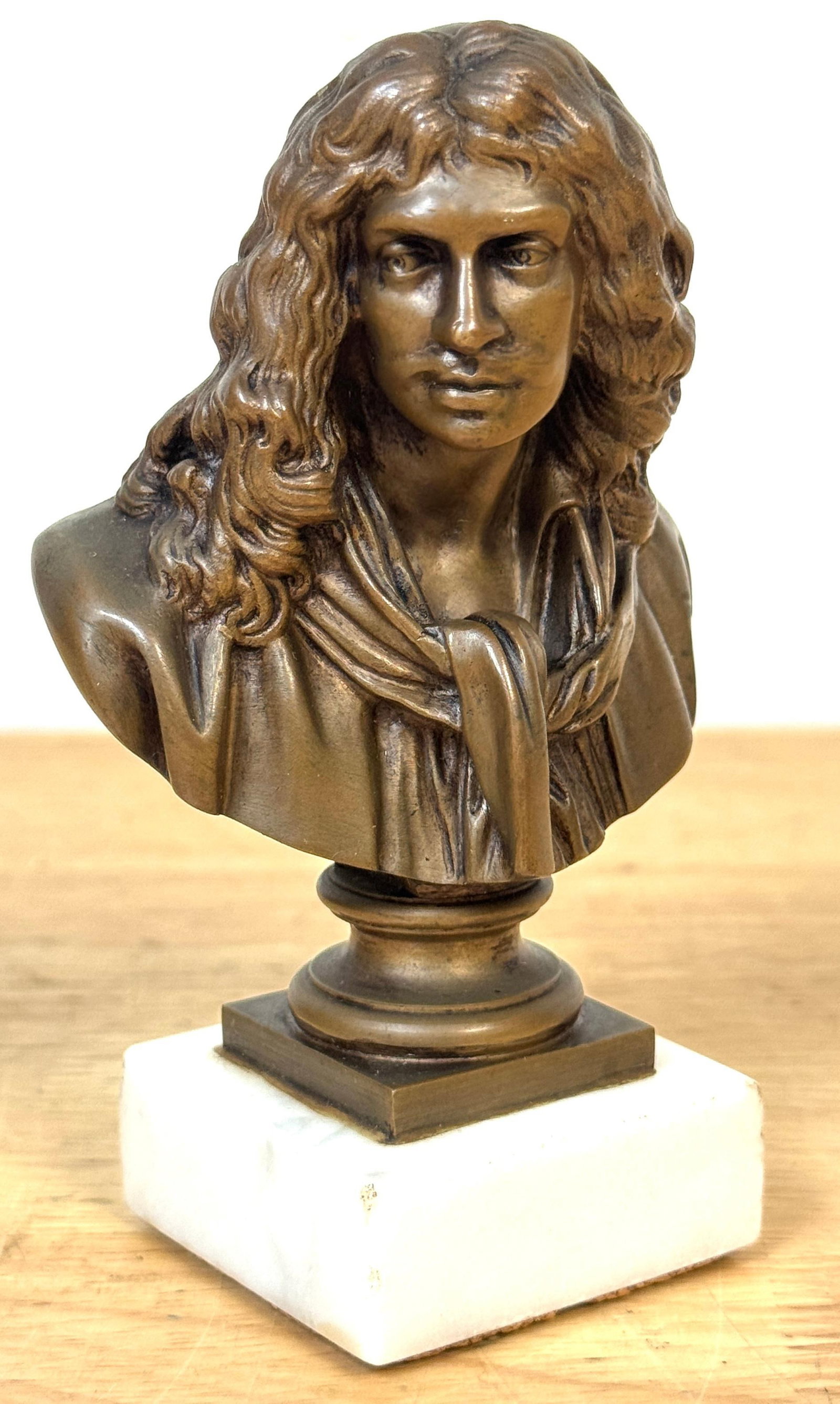 Bronze Reduction Bust of Moliere by F. Barbedienne, after Caffieri - 12