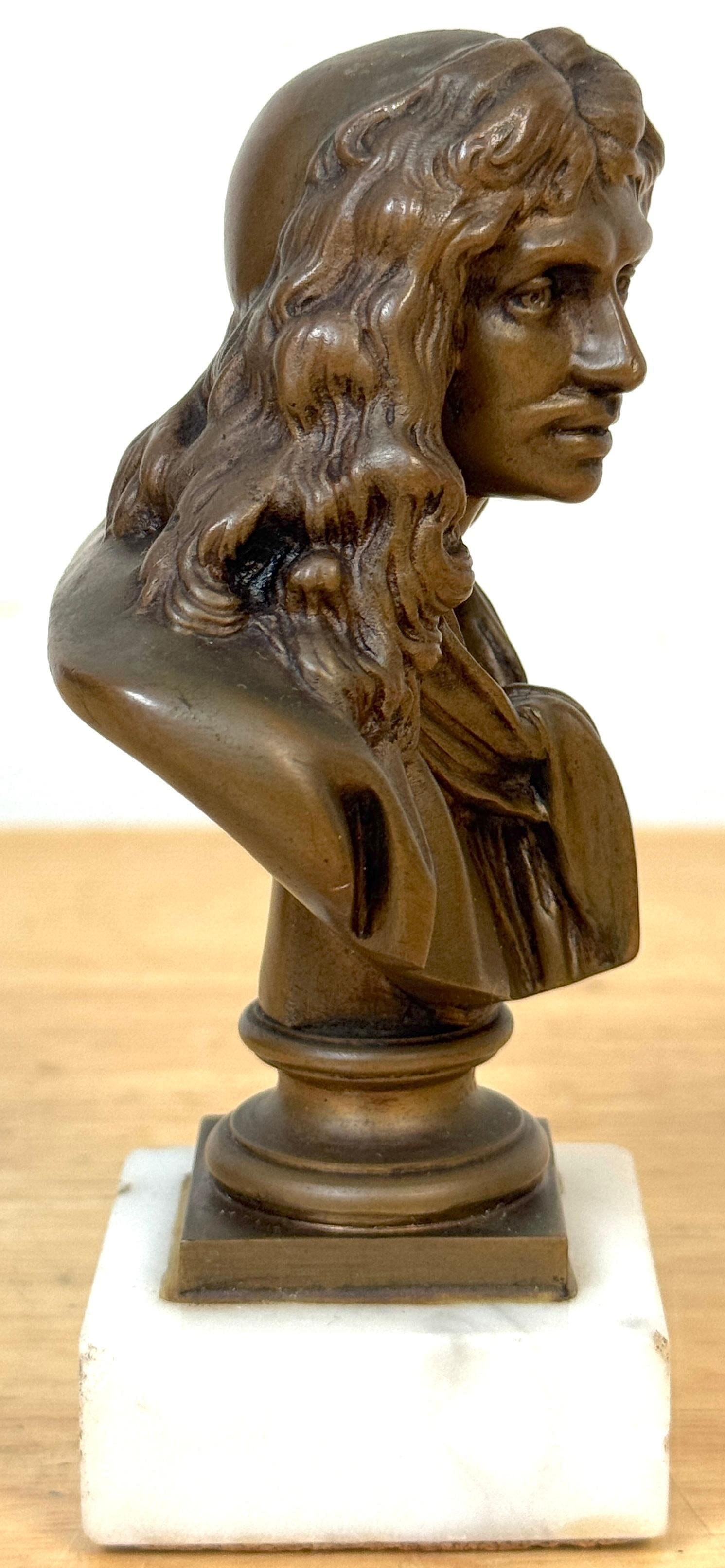 Bronze Reduction Bust of Moliere by F. Barbedienne, after Caffieri - 14