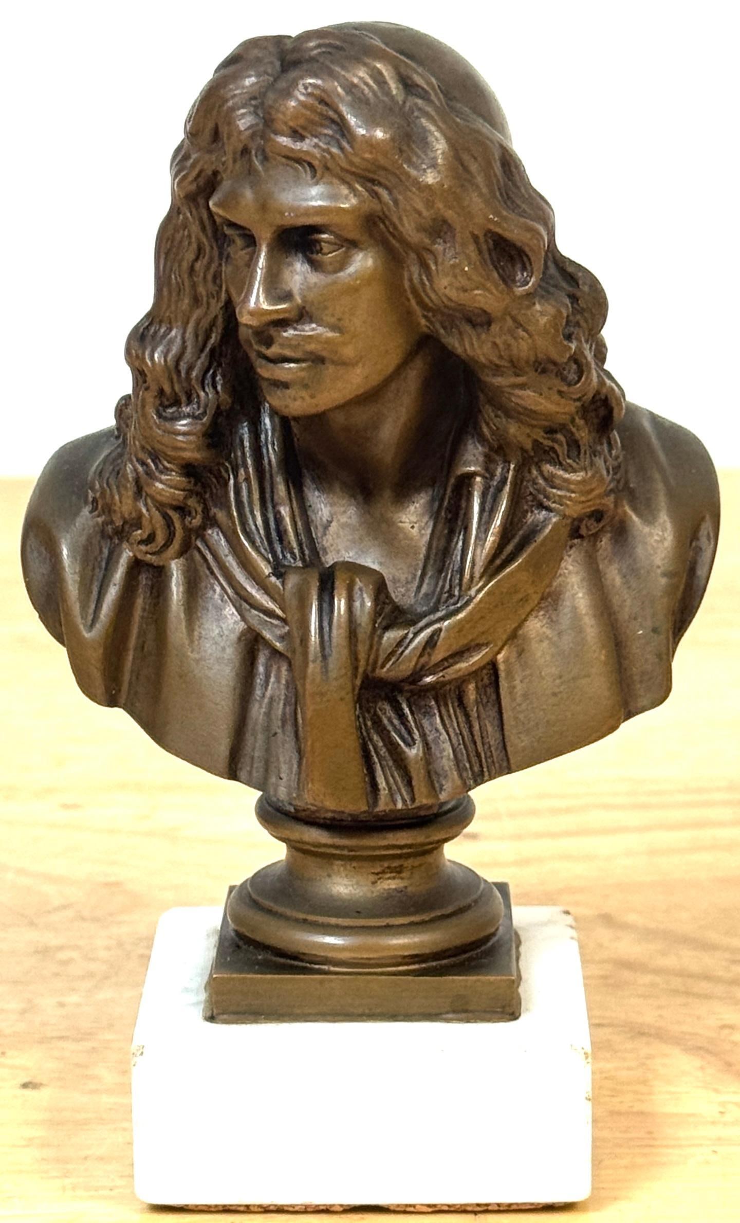 Bronze Reduction Bust of Moliere by F. Barbedienne, after Caffieri - 8