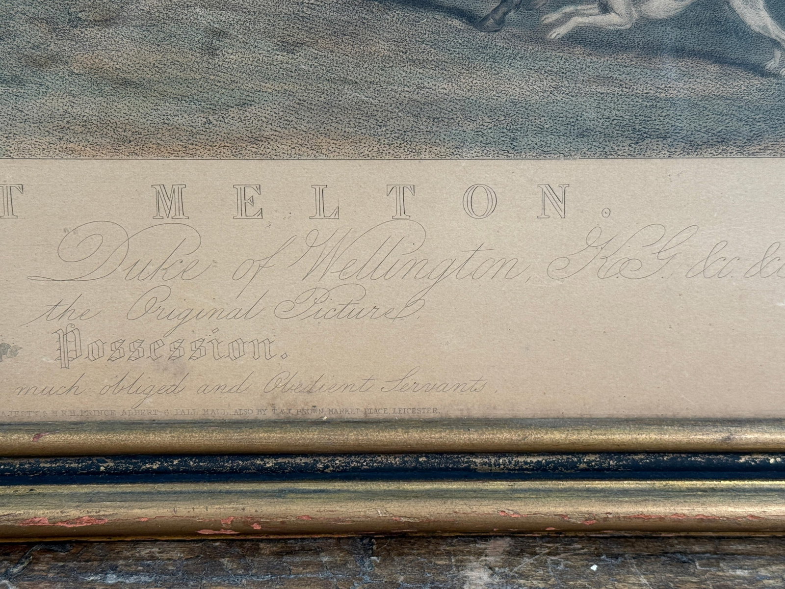 Antique Hand-Colored Fox Hunting Engraving "The Meet at Melton" After F. Grant - 10