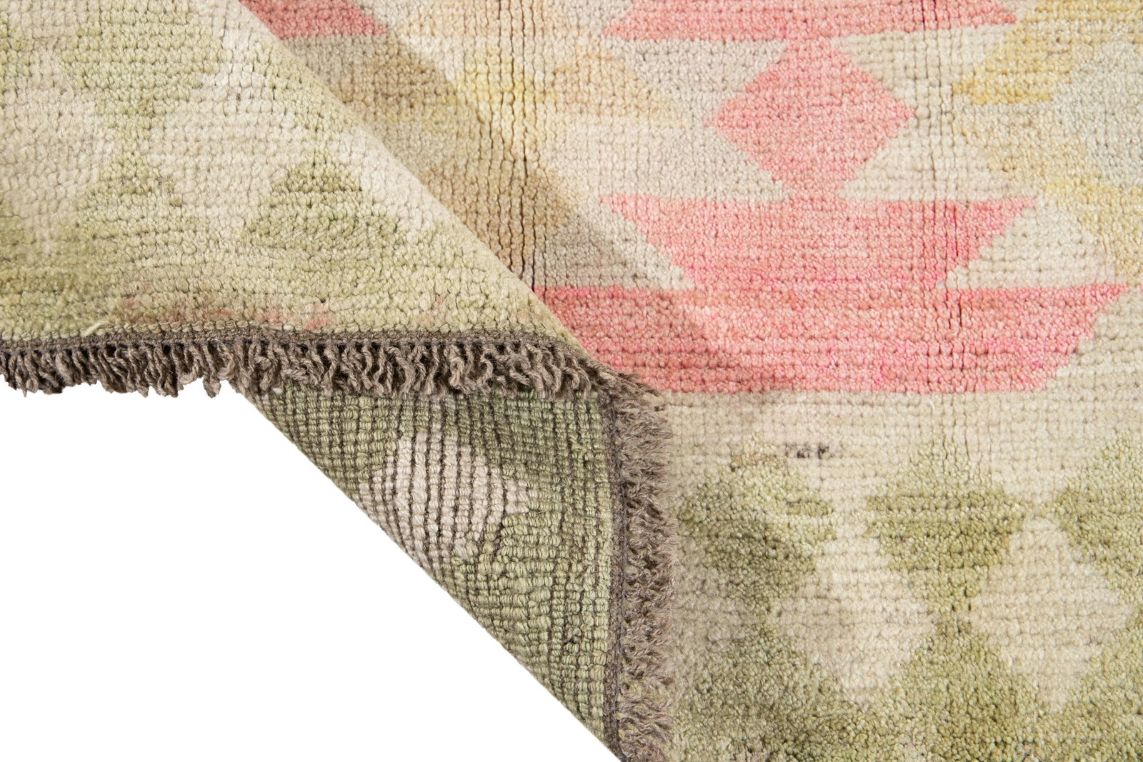 Yellow Modern Oushak Handmade Wool Rug - 2