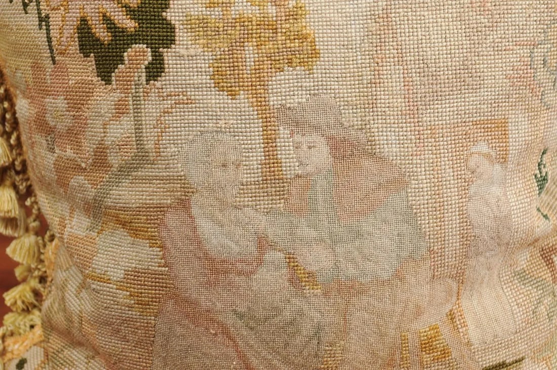 French 19th Century Needlepoint Tapestry Pillow - 3