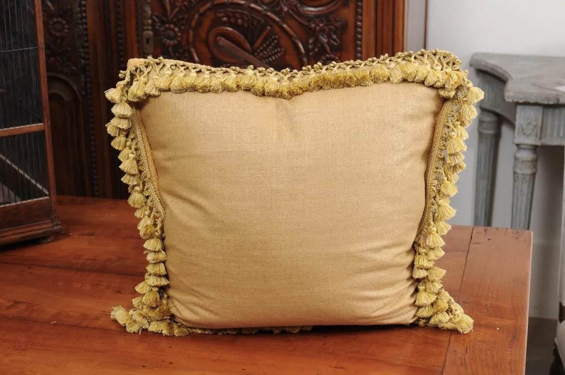 French 19th Century Needlepoint Tapestry Pillow - 9