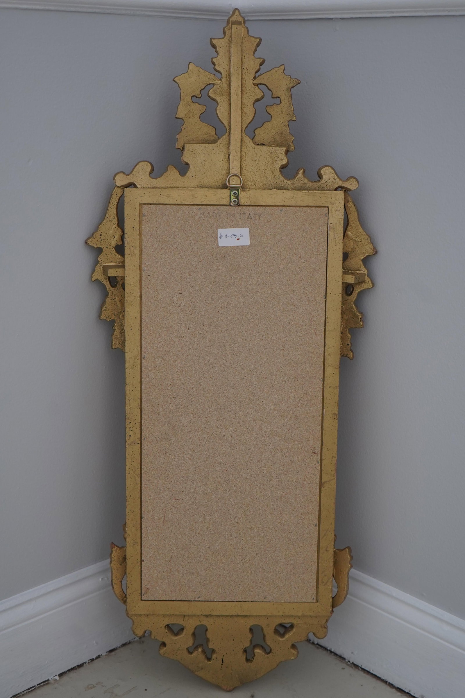 Pair Italian Gilt Wood Gold Finish Decorative Wall Mirrors - 9