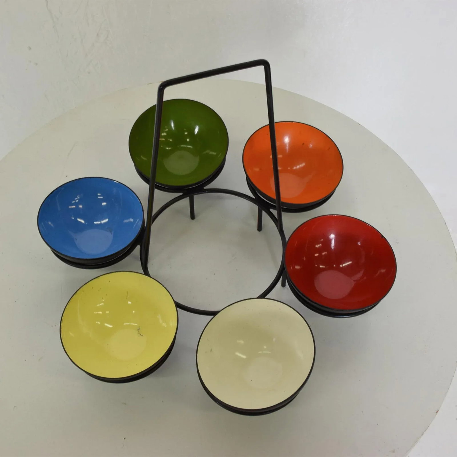 1950s Herbert Krenchel Colorful Krenit Serving Bowls Set of Six Denmark - 8