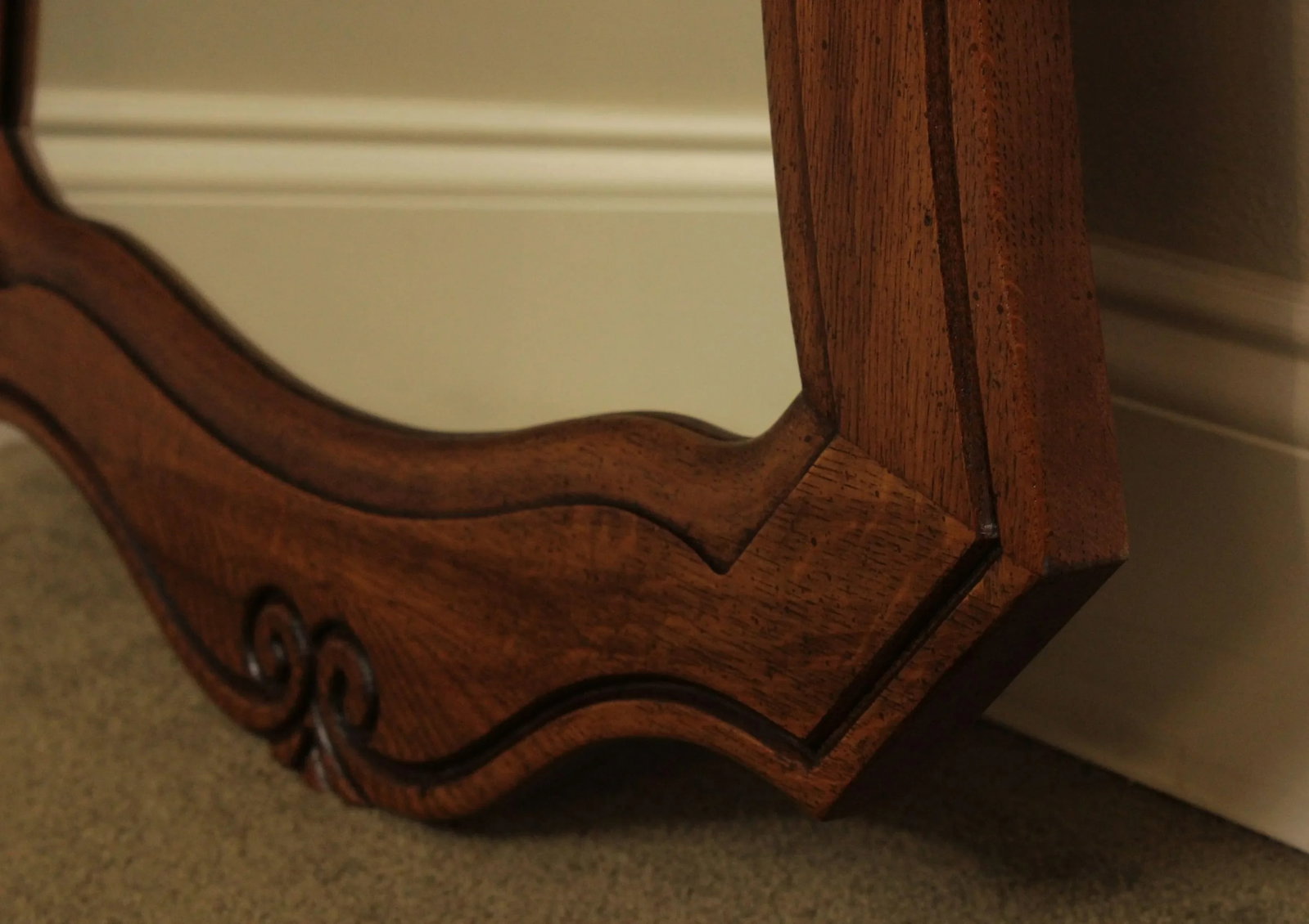 Thomasville French Country Style Vintage Oak Mirrors - a Pair - 10