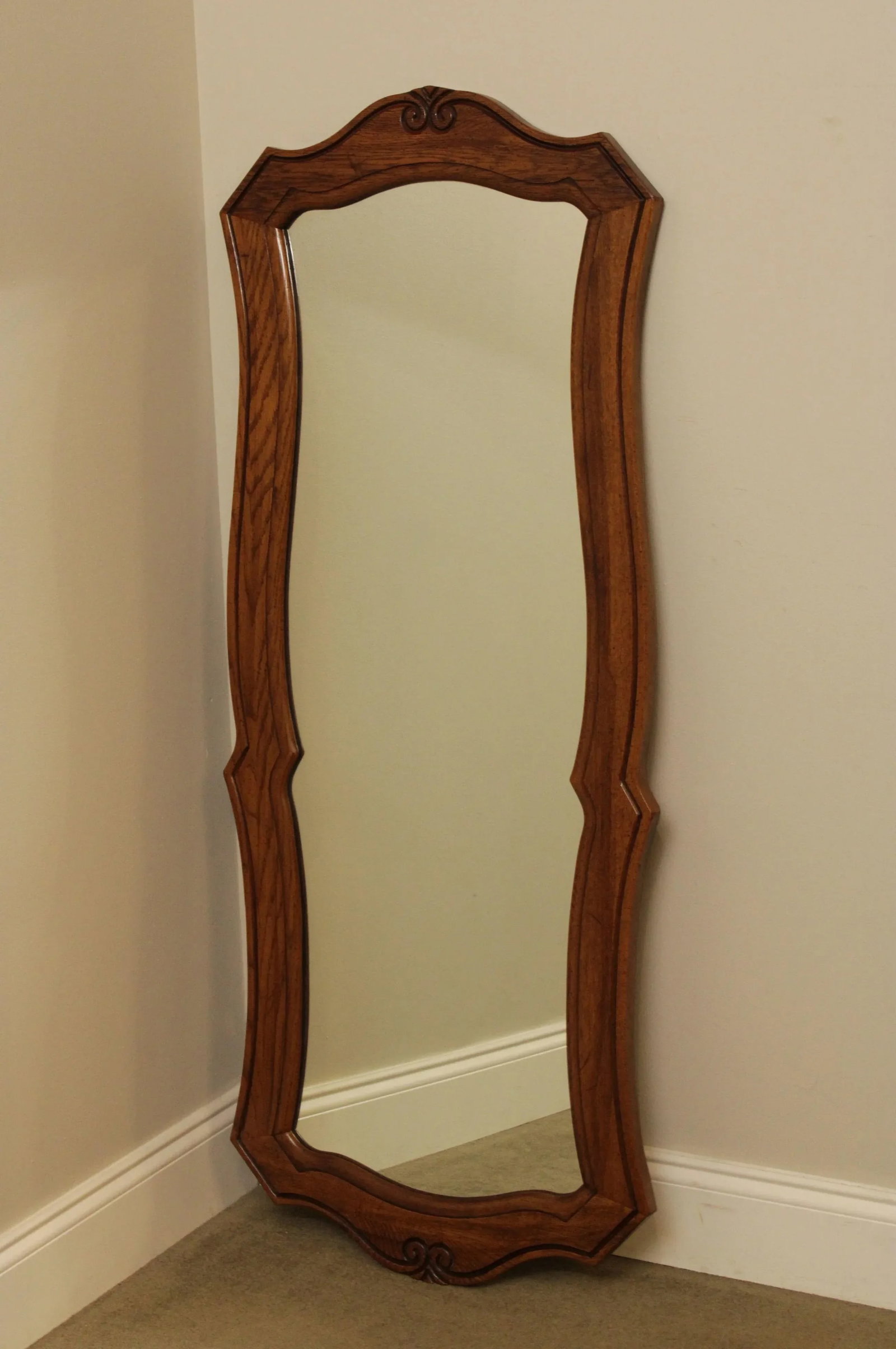 Thomasville French Country Style Vintage Oak Mirrors - a Pair - 3