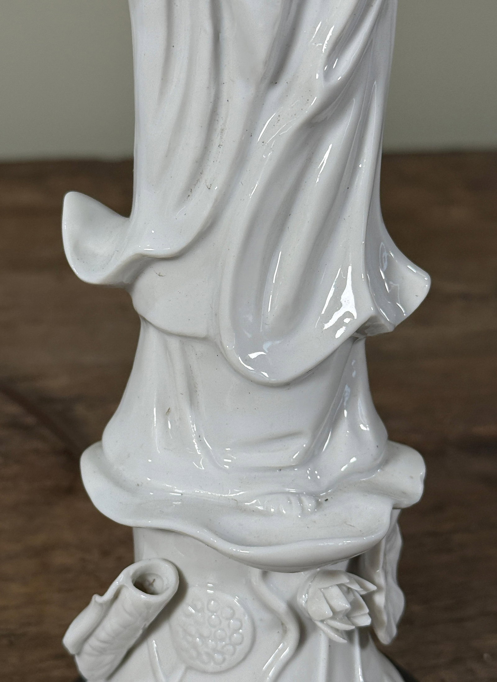 Vintage Japanese Blanc De Chine Porcelain Guanyin Table Lamp - 5