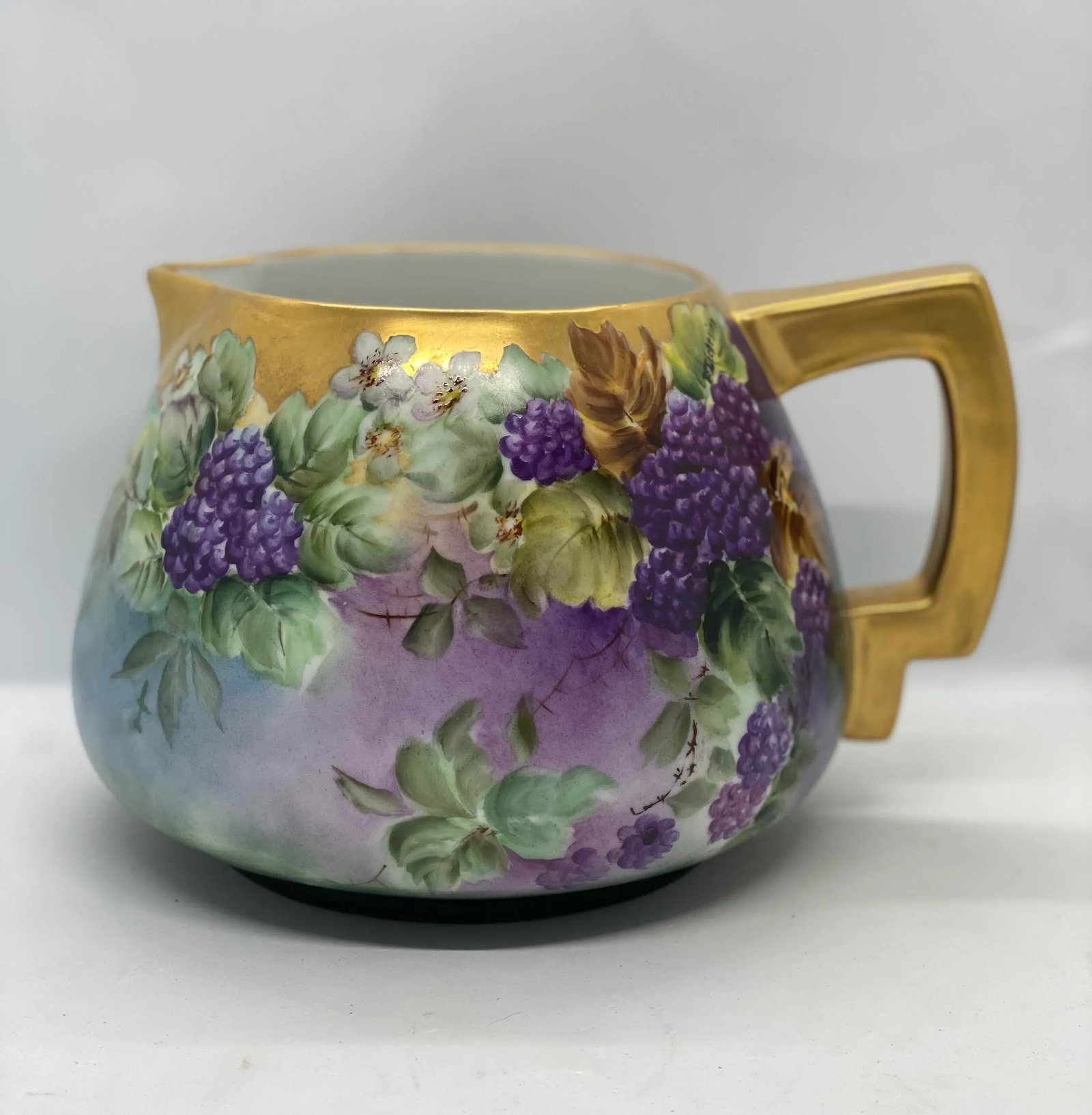 Vintage Mid 20th Century T K Czechoslovakia Cider Pitcher Signed - 13