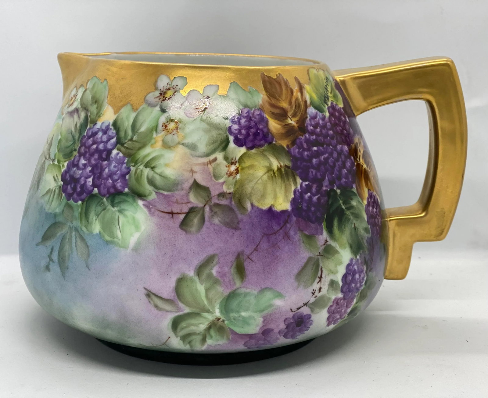 Vintage Mid 20th Century T K Czechoslovakia Cider Pitcher Signed - 2