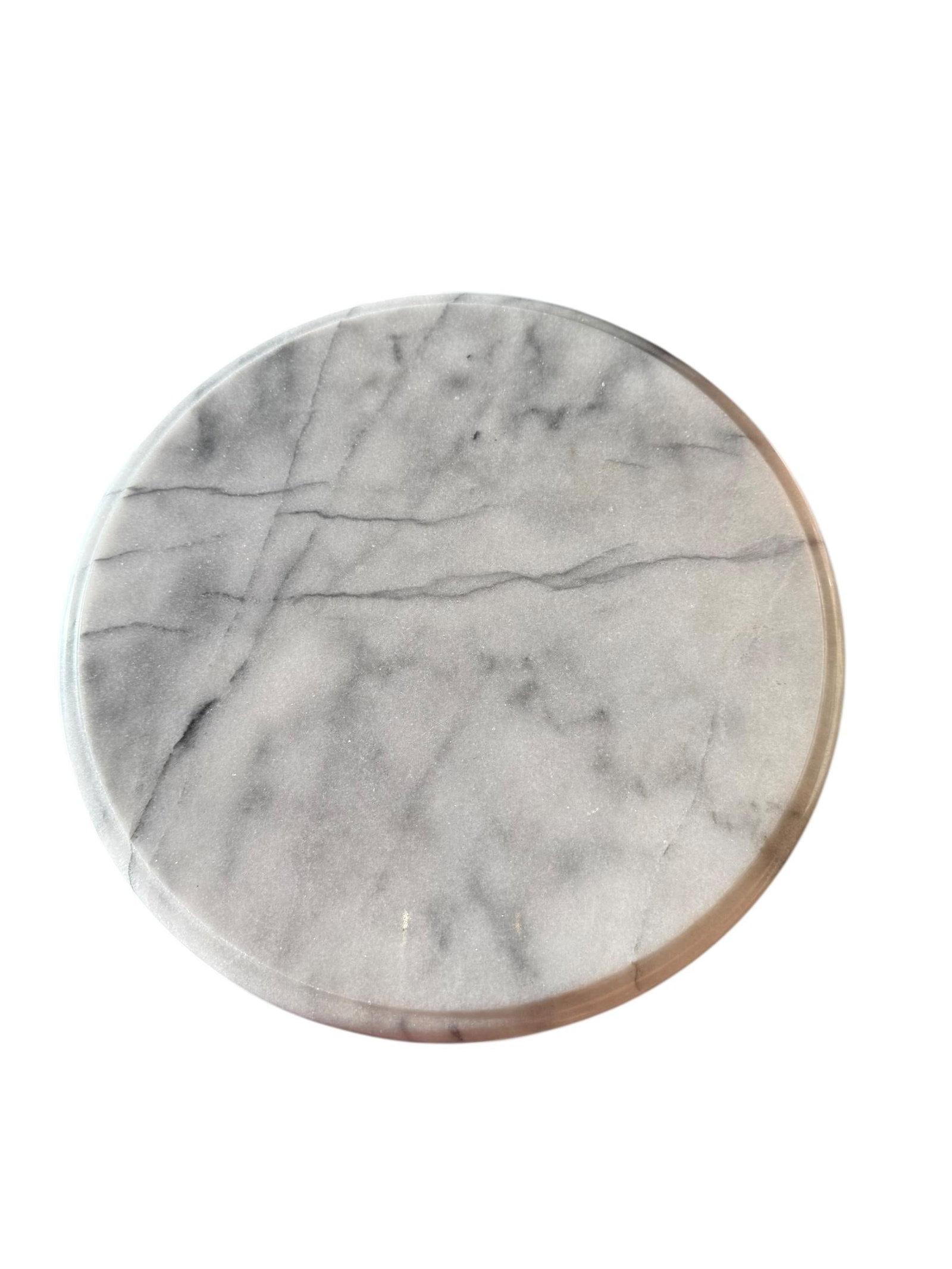 Vintage Carrerra Marble Lazy Susan - 3