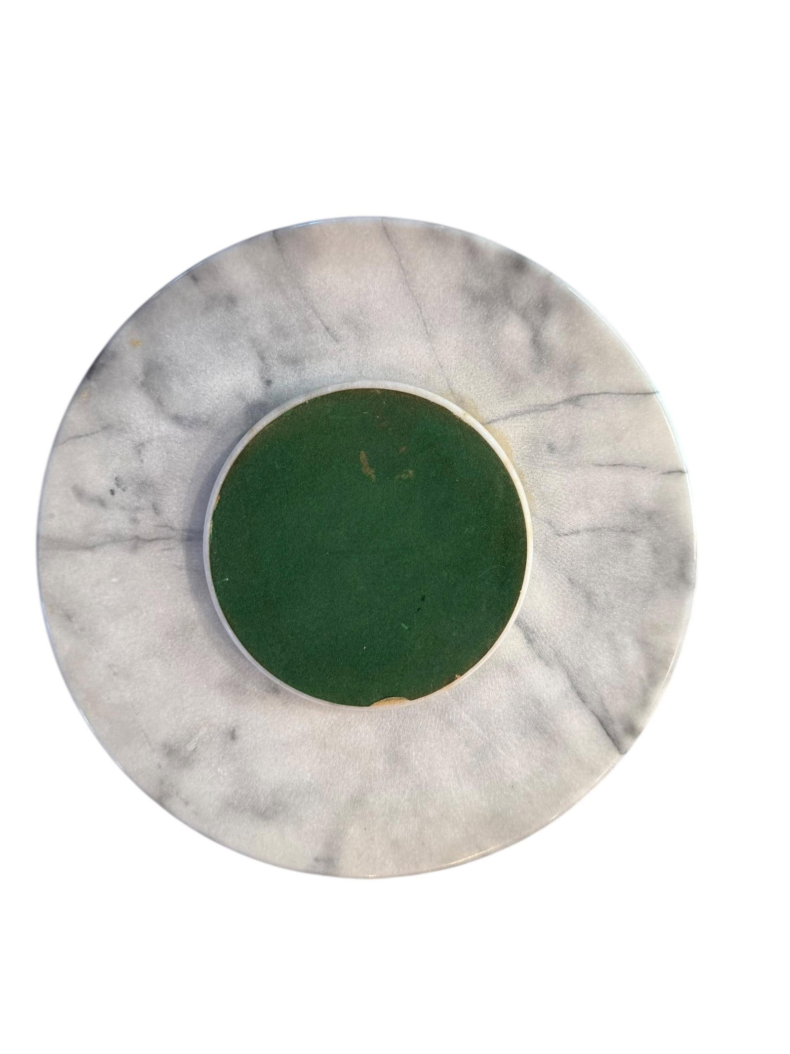 Vintage Carrerra Marble Lazy Susan - 4