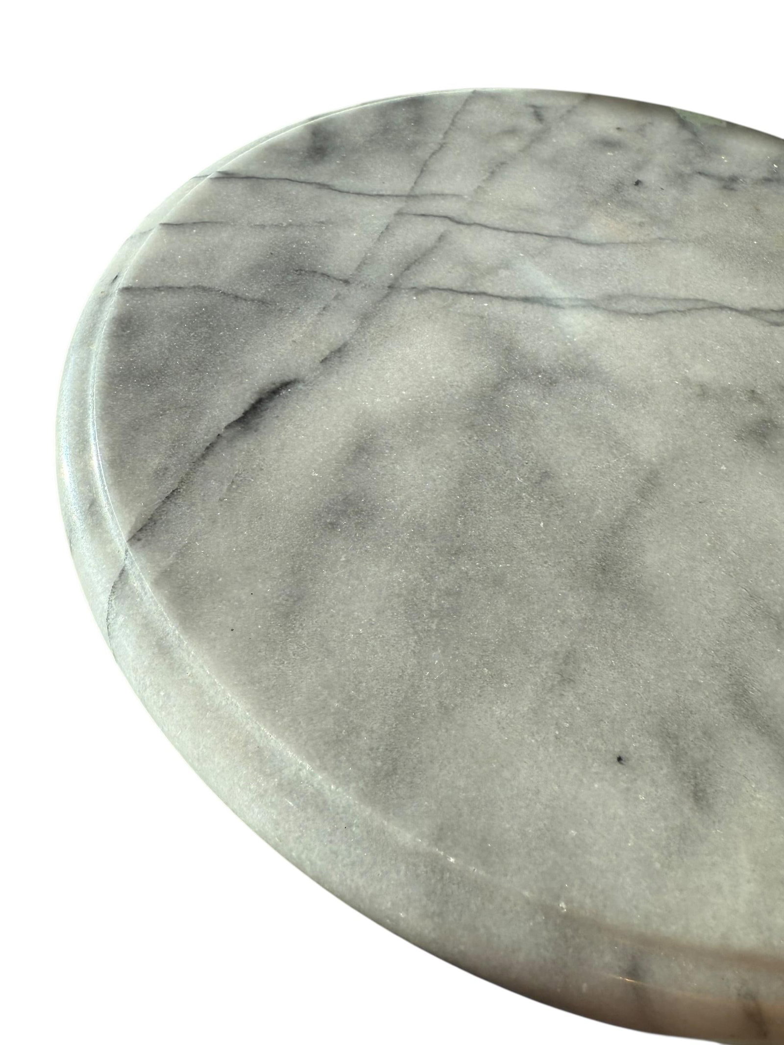 Vintage Carrerra Marble Lazy Susan - 5