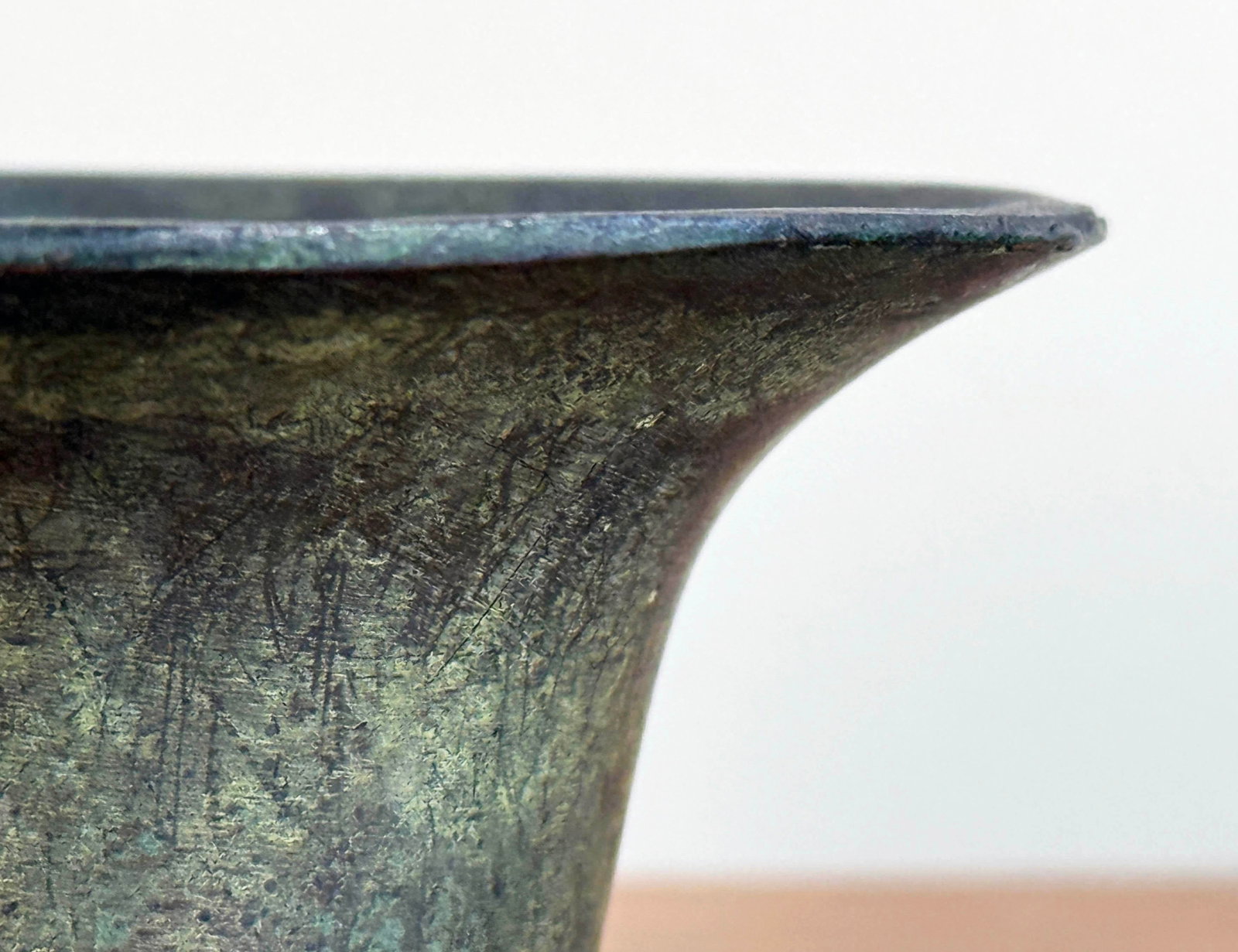 Mid Century Modern Cast Bronze Candle Holders With Verdigris Patina - A Pair - 8