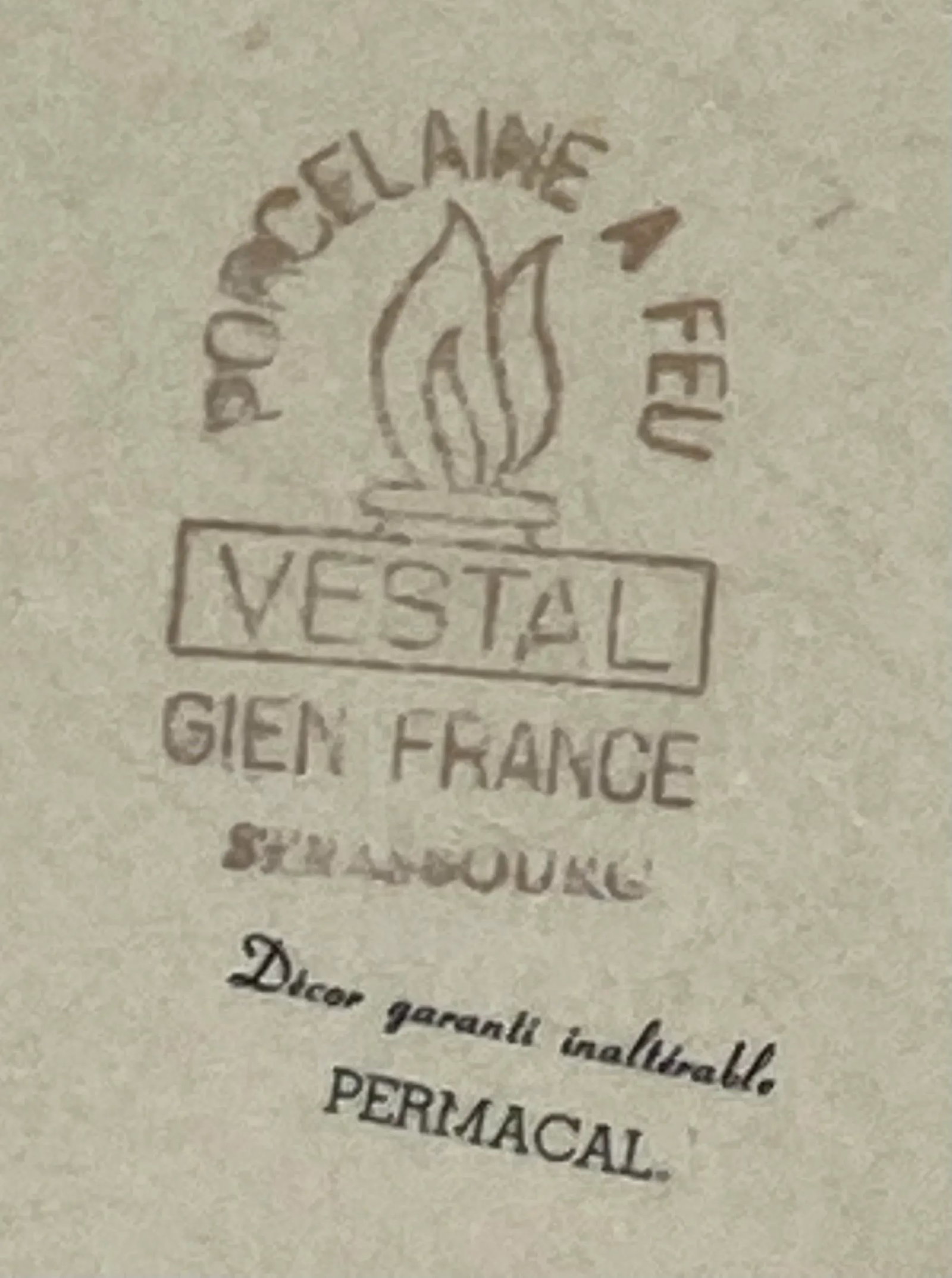 Gien France Porcelaine a Feu Vestal Strasbourg Souffle Bowl - 9
