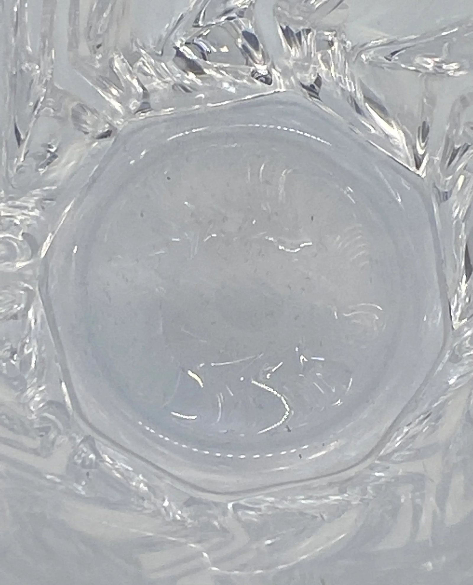 1960's Handblown Lead Crystal Vase by Vannes-Le-Chatel Glass-Crystalry in Ribbed Design - 7