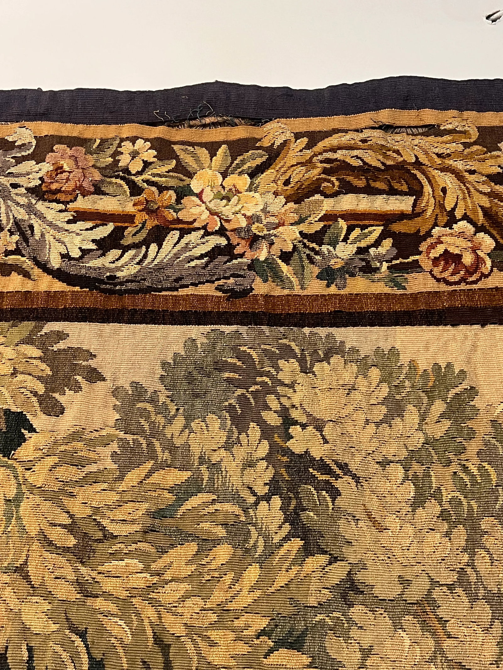 Aubusson Large Wall Hanging Verdure Tapestry France - 10