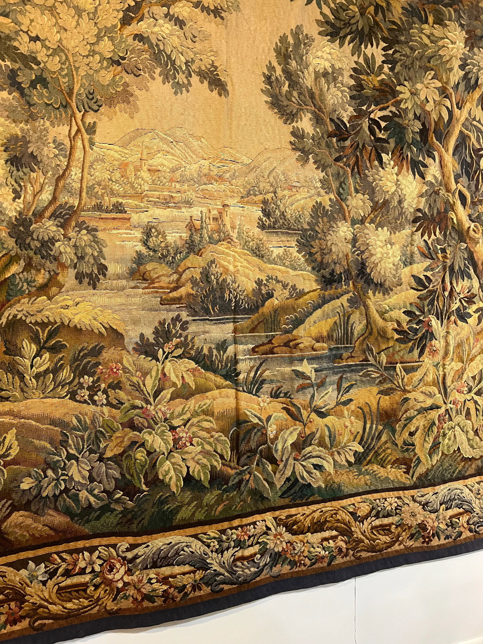 Aubusson Large Wall Hanging Verdure Tapestry France - 2