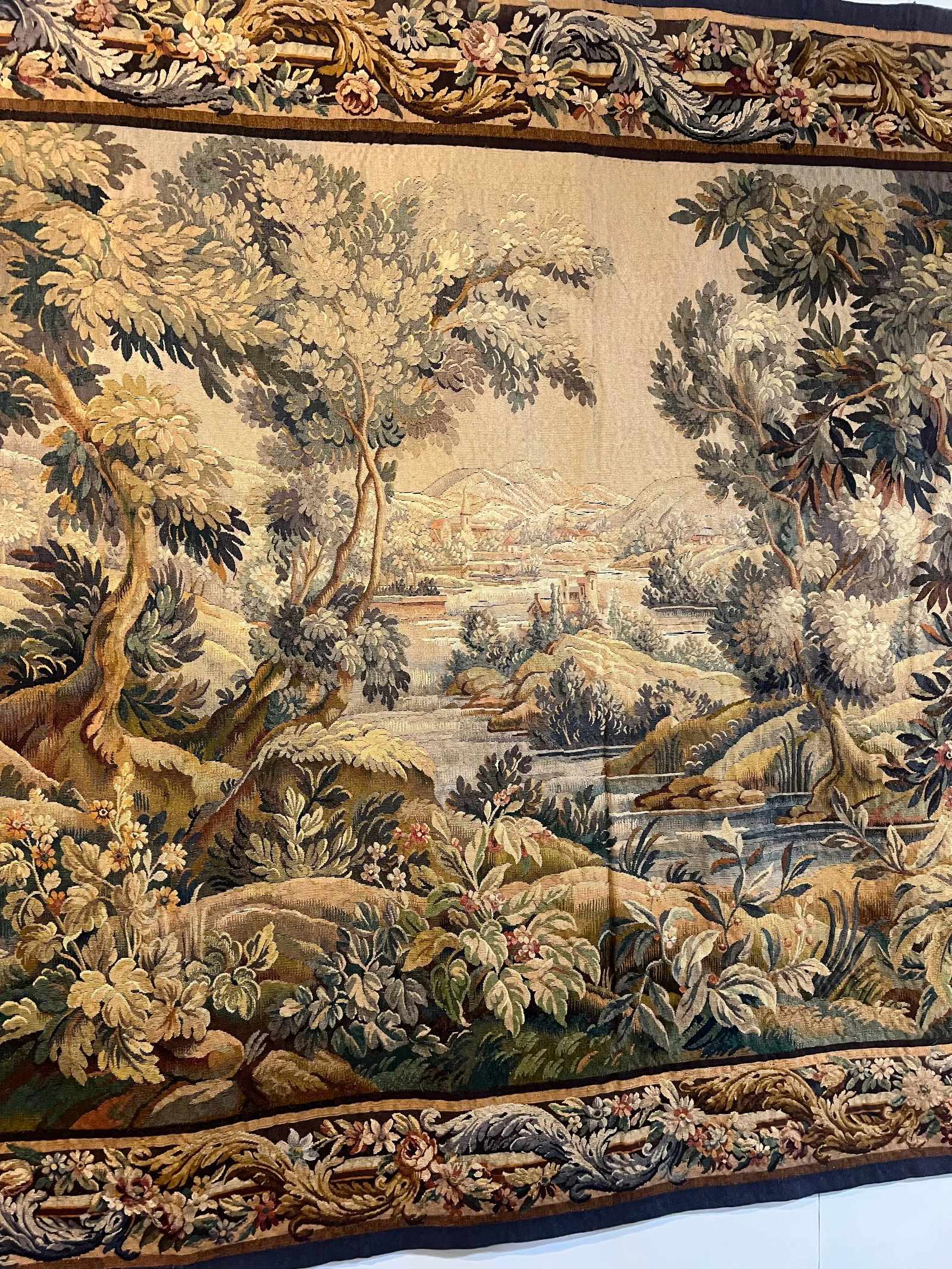 Aubusson Large Wall Hanging Verdure Tapestry France - 3
