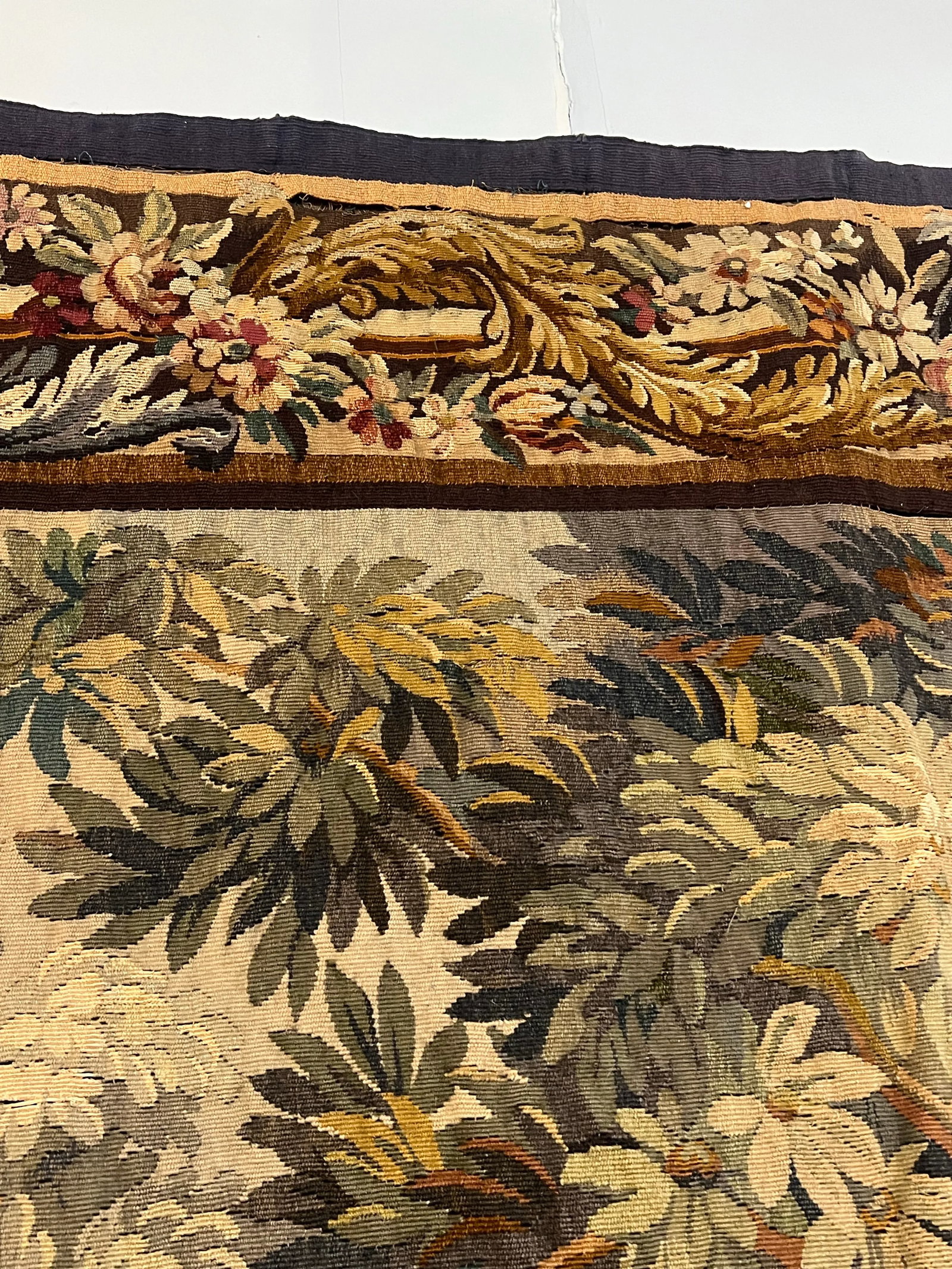 Aubusson Large Wall Hanging Verdure Tapestry France - 6