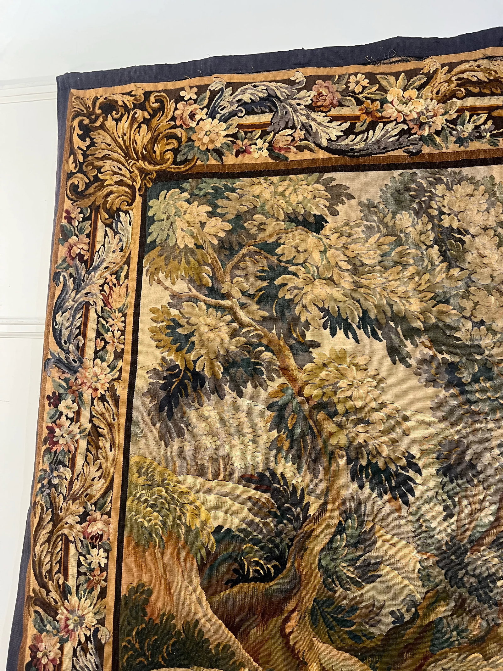 Aubusson Large Wall Hanging Verdure Tapestry France - 7