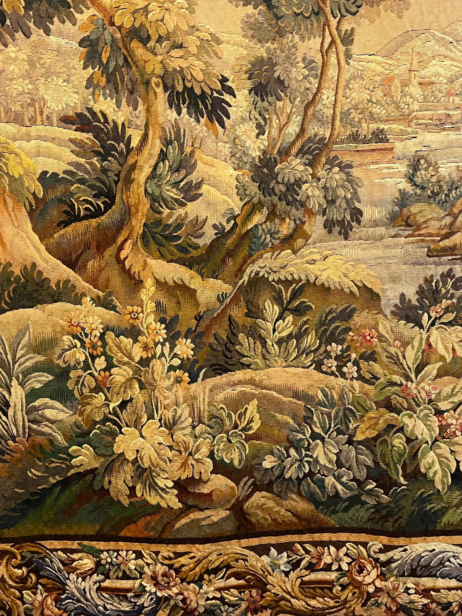Aubusson Large Wall Hanging Verdure Tapestry France - 8