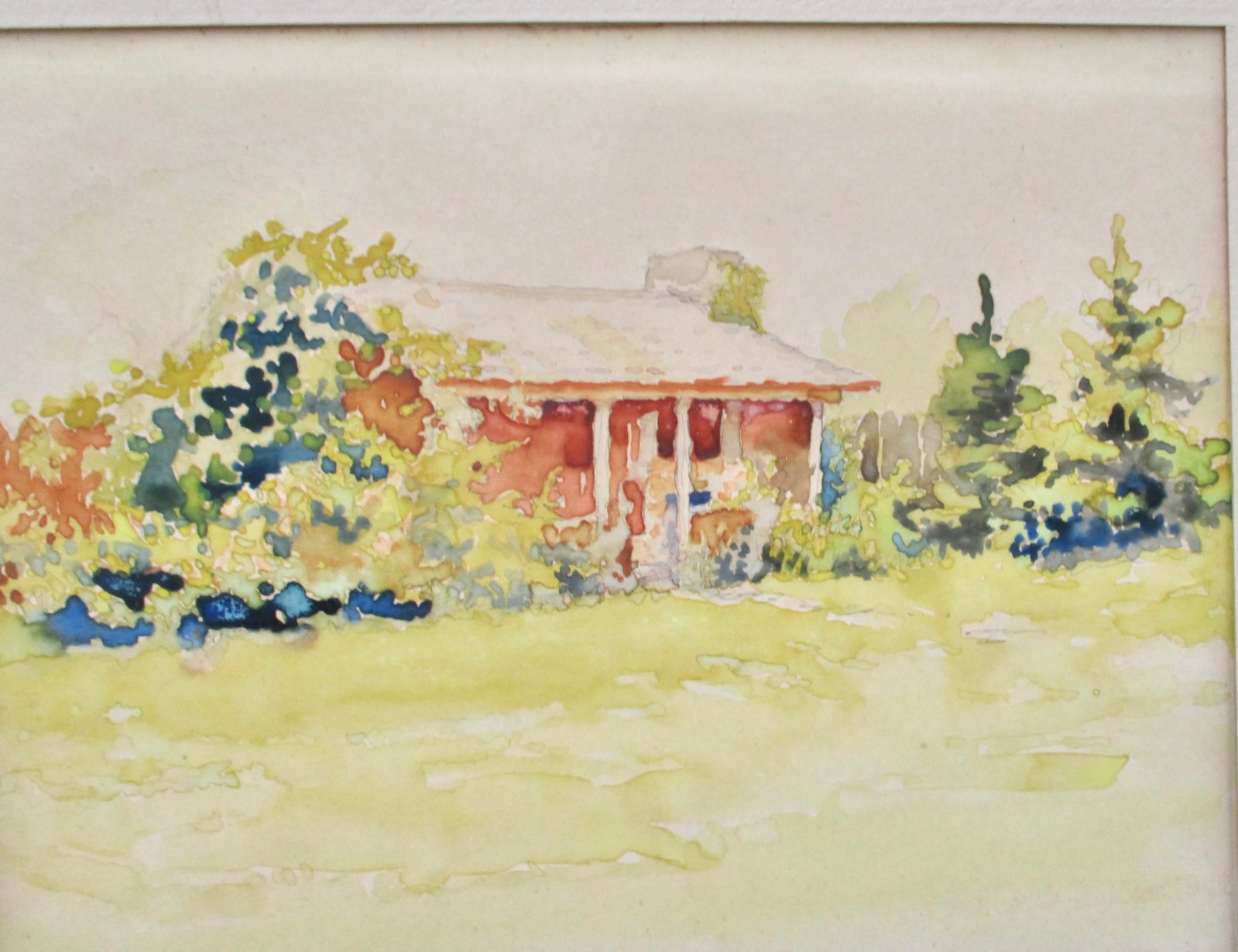 Vintage Watercolor Landscape Early 20th - 4