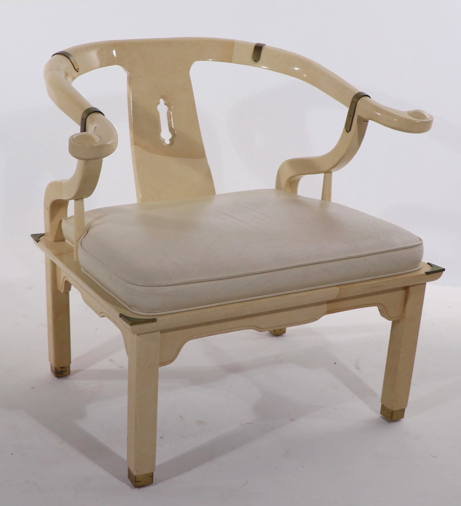 Hollywood Regency Chinese Style Lounge Chair by Century Furniture Chair Company - 12