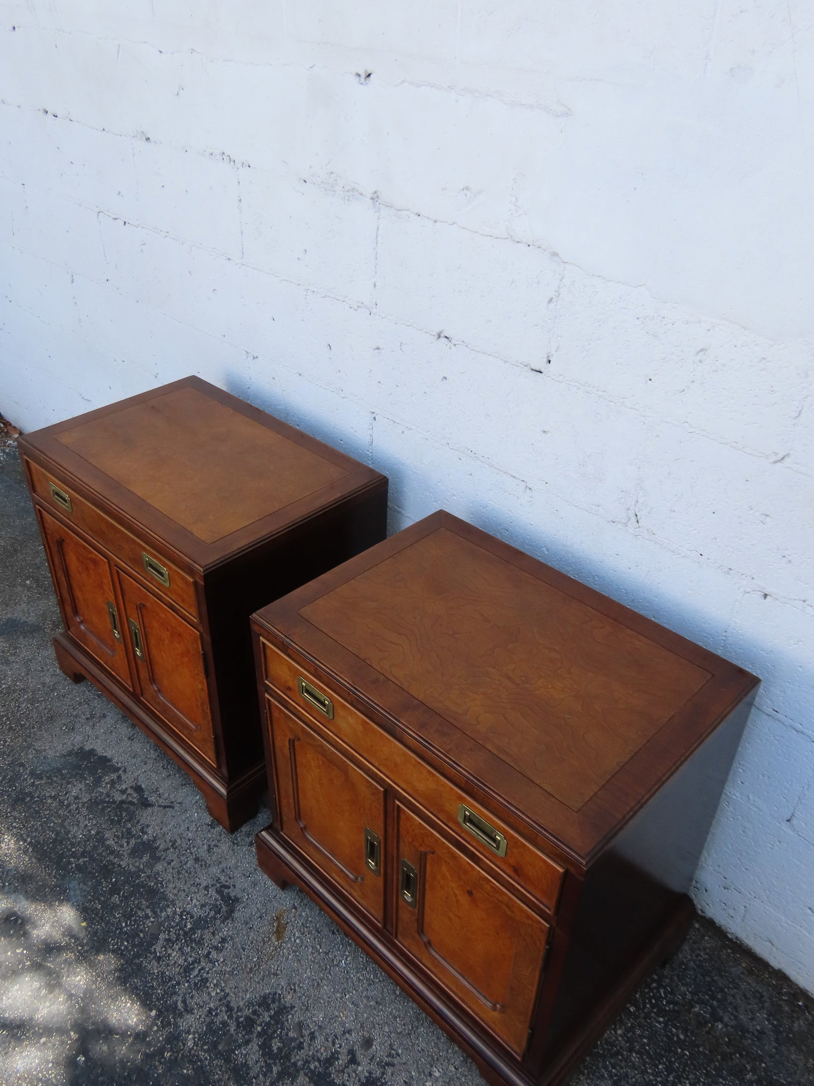Century Hollywood Regency Nightstands End Bedside Tables a Pair 6363 - 12