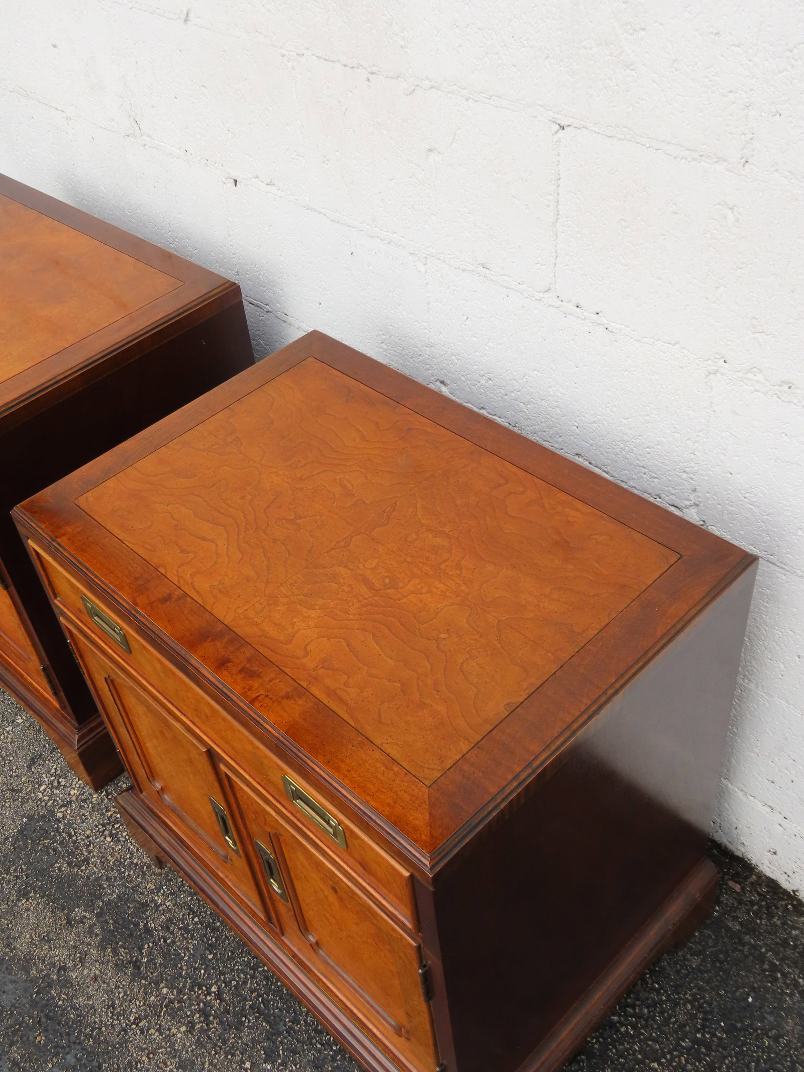 Century Hollywood Regency Nightstands End Bedside Tables a Pair 6363 - 14