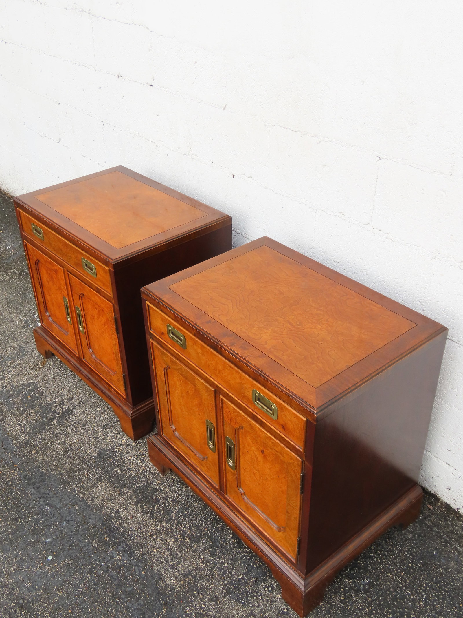 Century Hollywood Regency Nightstands End Bedside Tables a Pair 6363 - 15