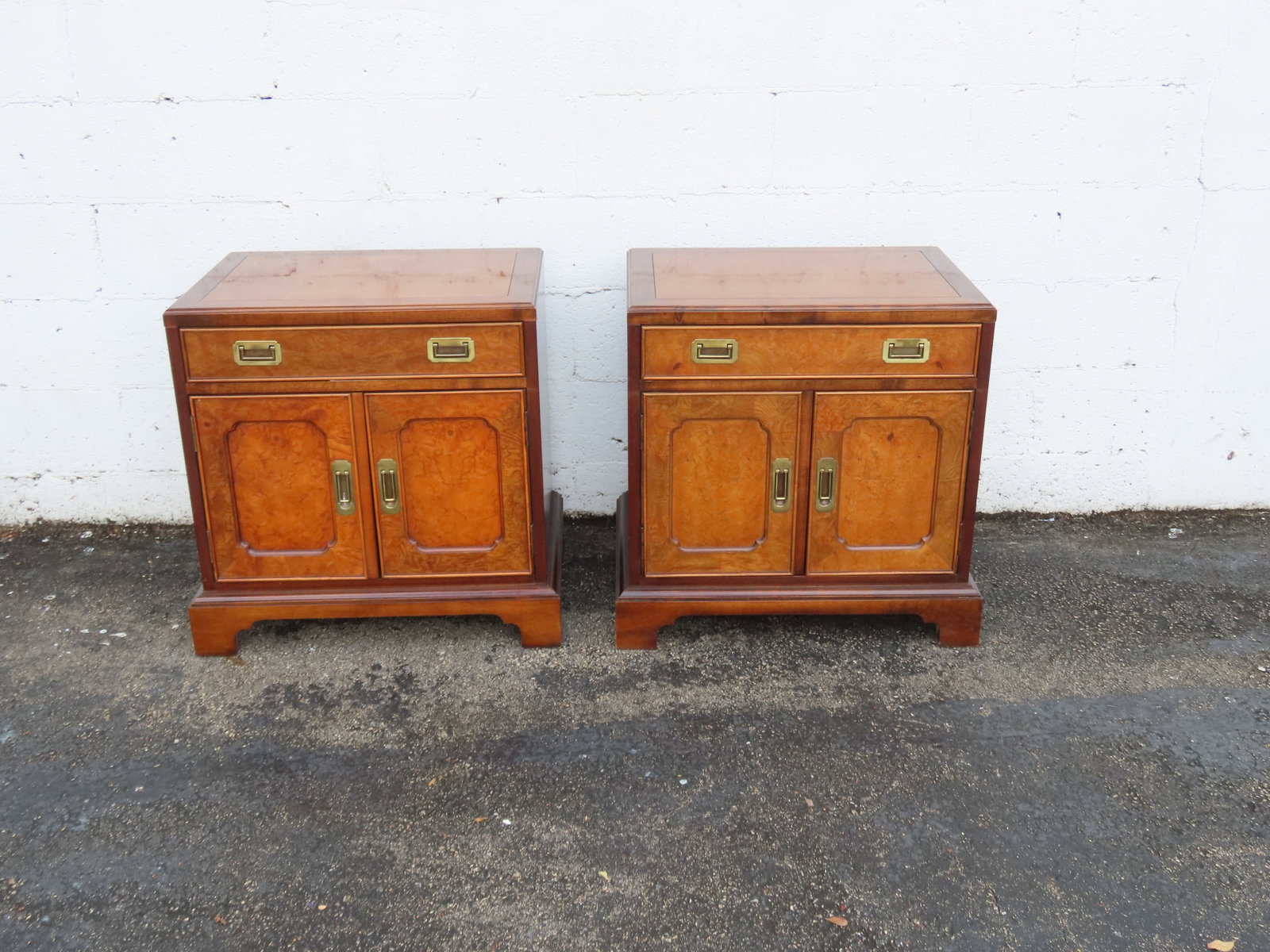 Century Hollywood Regency Nightstands End Bedside Tables a Pair 6363 - 16