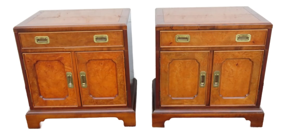 Century Hollywood Regency Nightstands End Bedside Tables a Pair 6363 (1 of 17)